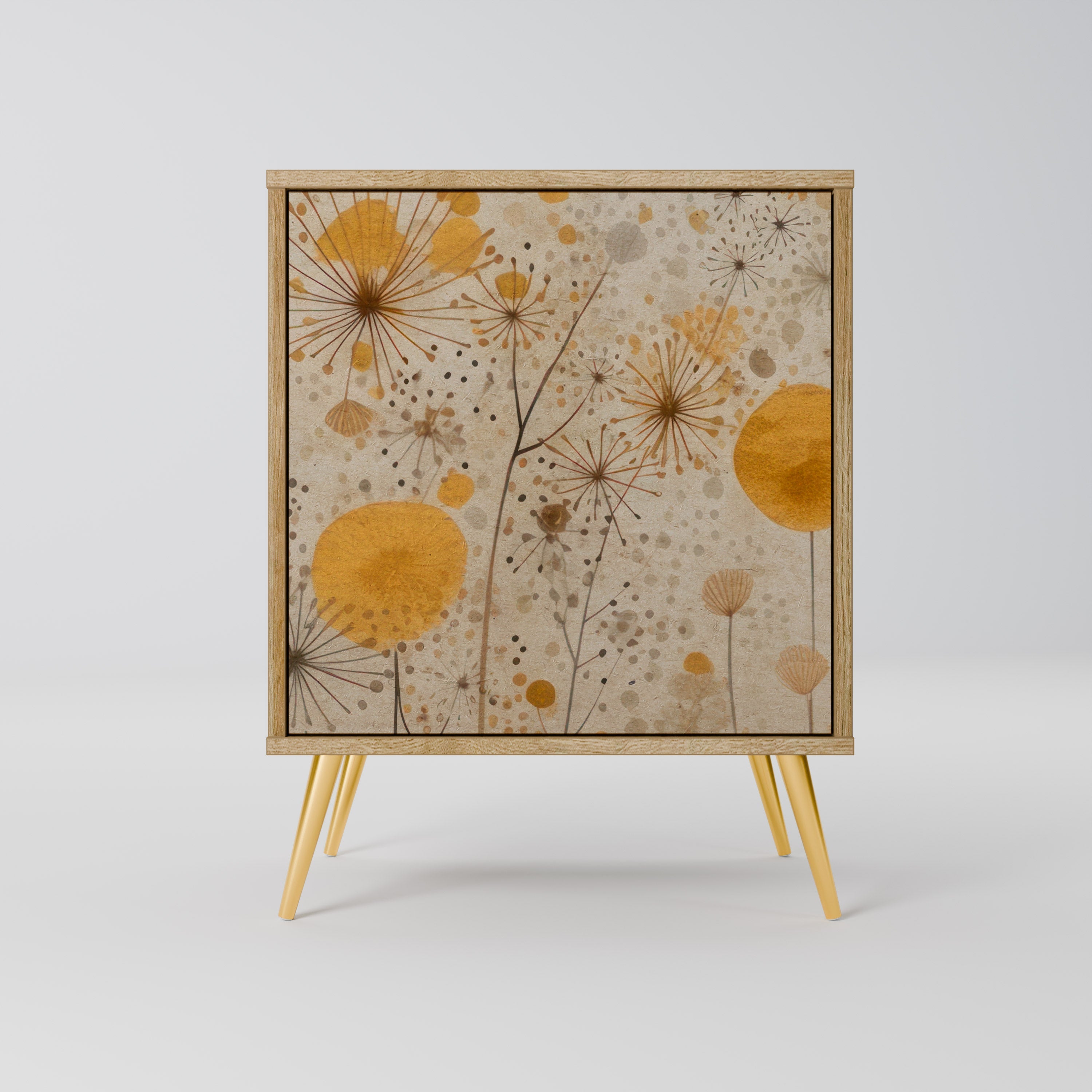 MORNING GLADE Aparador de 1 Porta em Efeito Carvalho