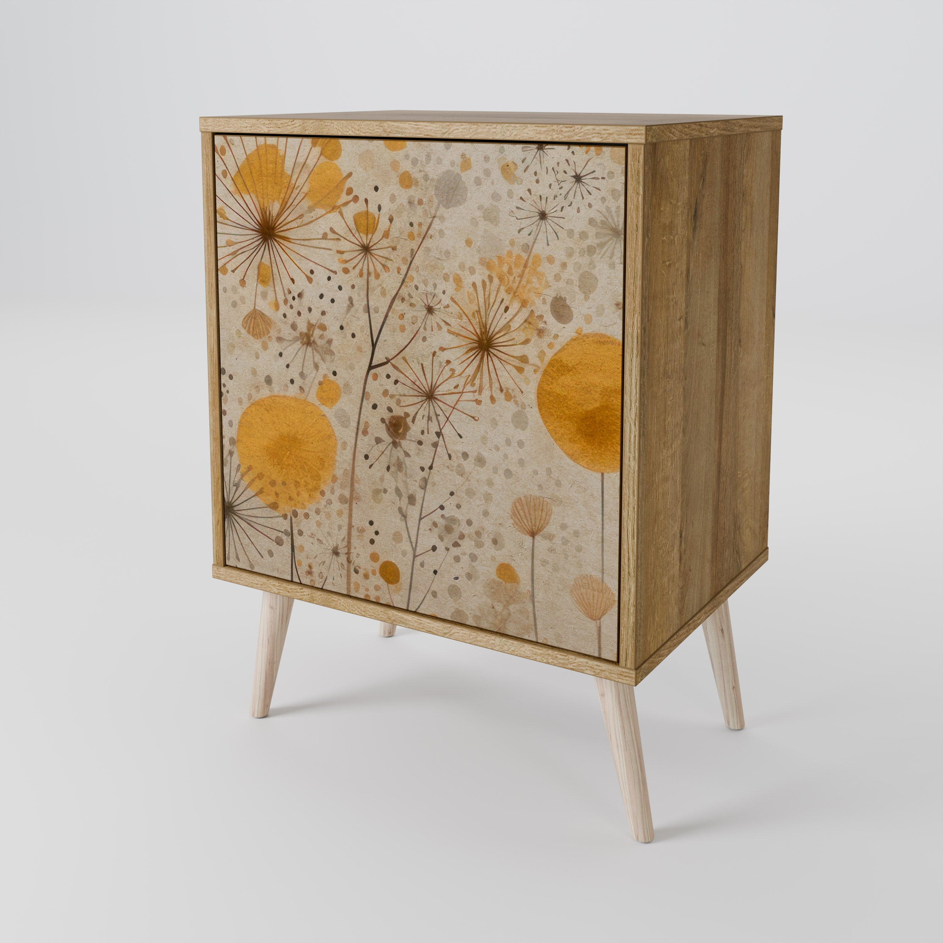 MORNING GLADE Aparador de 1 Porta em Efeito Carvalho