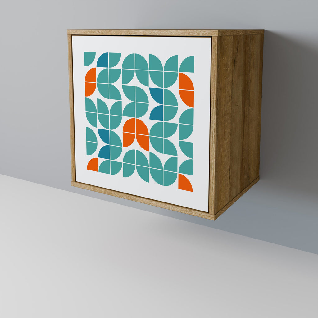 BE THE CHANGE Aparador de 1 Porta em Efeito Carvalho