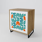 BE THE CHANGE Aparador de 1 Porta em Efeito Carvalho