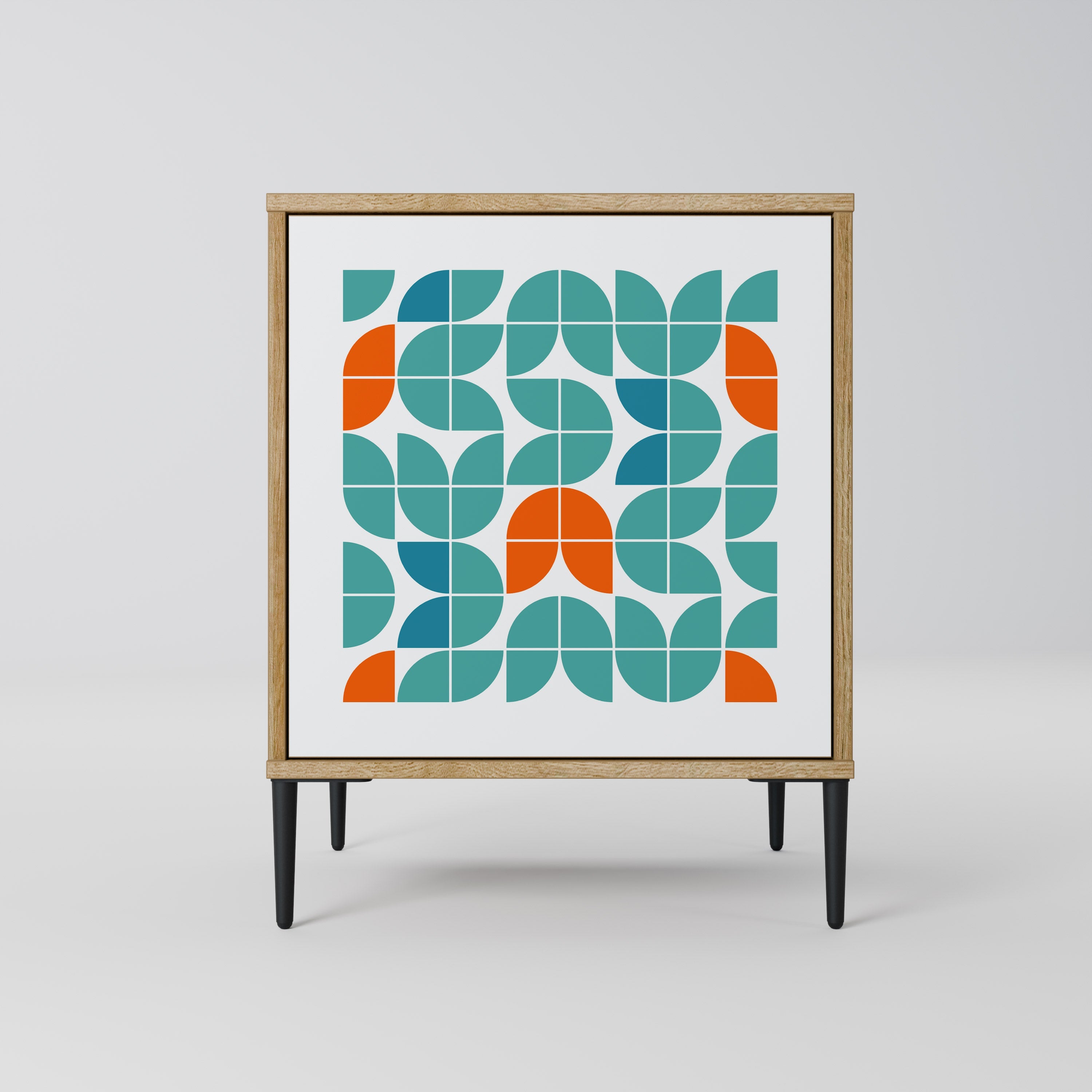 BE THE CHANGE Aparador de 1 Porta em Efeito Carvalho