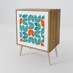 BE THE CHANGE Aparador de 1 Porta em Efeito Carvalho