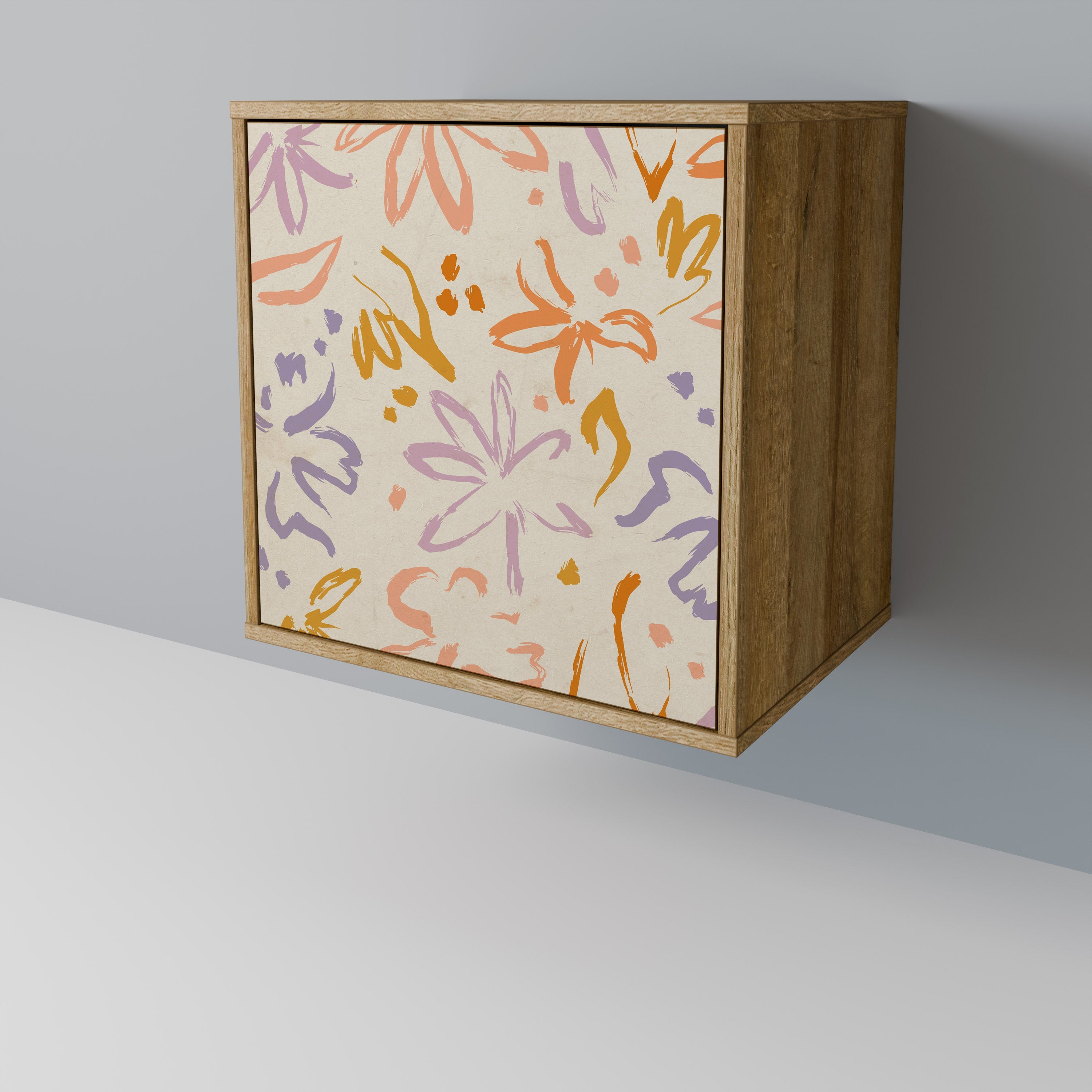 SPRING WHIMSY Aparador de 1 Porta em Efeito Carvalho