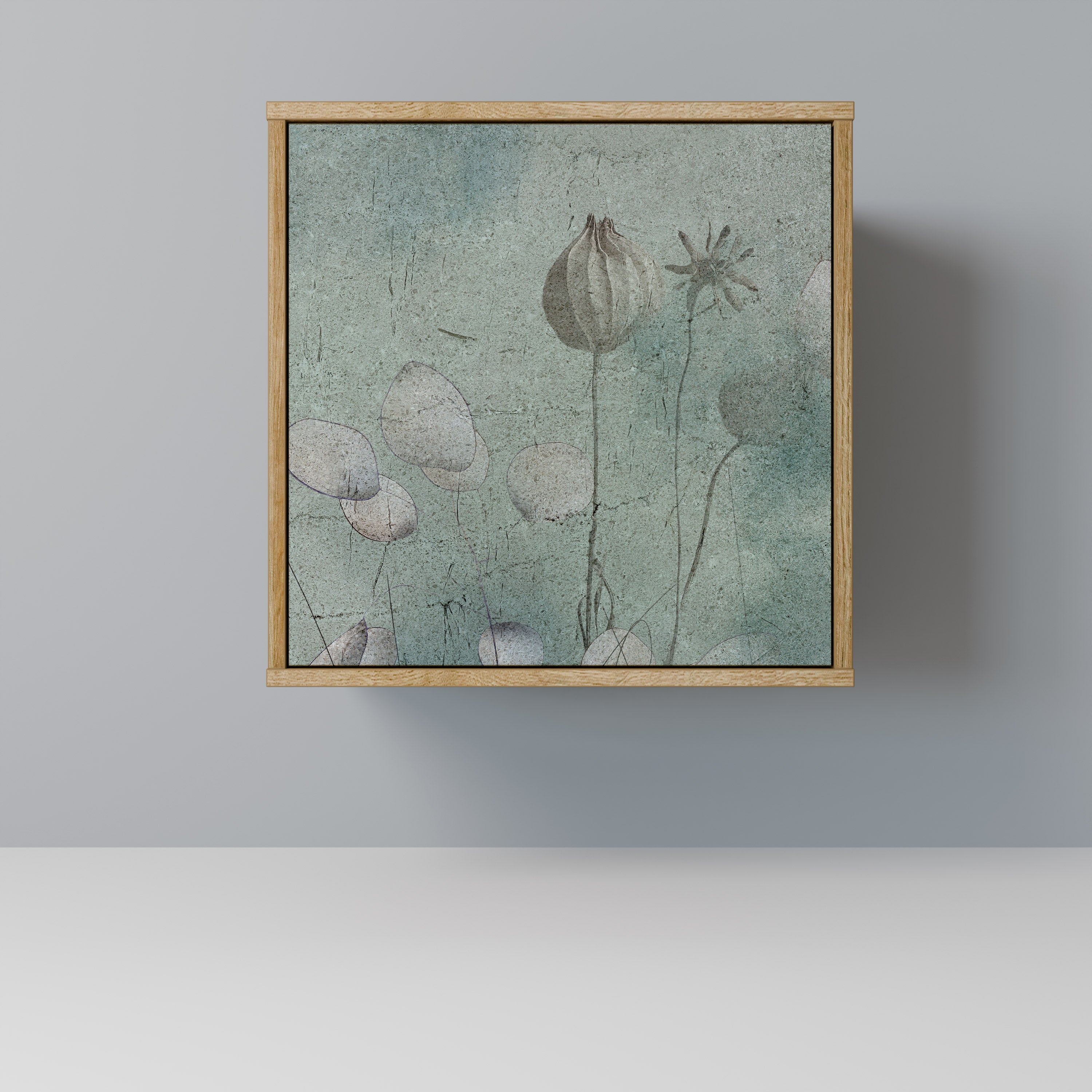 NIGHT LADY Aparador de 1 Porta em Efeito Carvalho