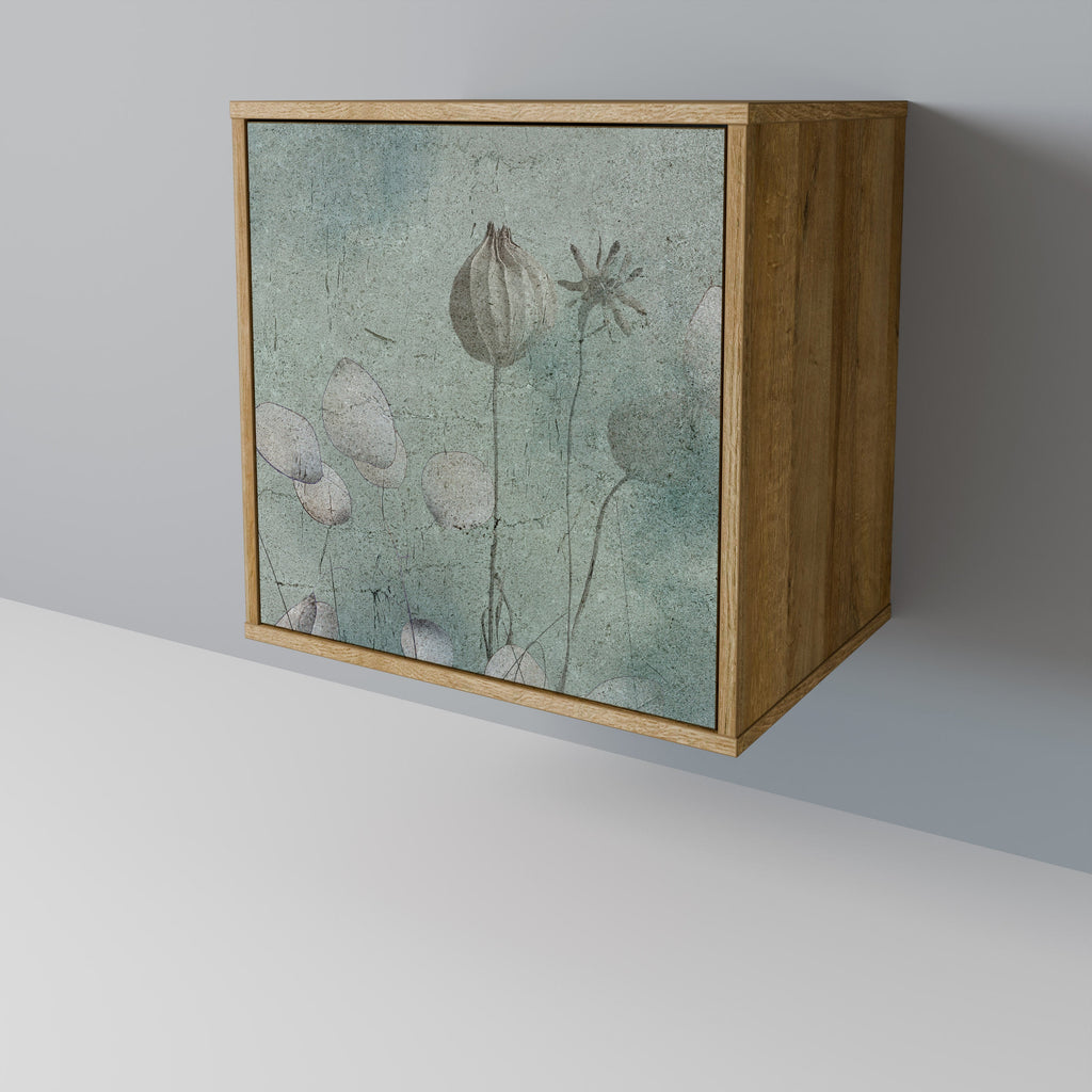 NIGHT LADY Aparador de 1 Porta em Efeito Carvalho