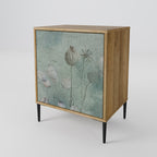 NIGHT LADY Aparador de 1 Porta em Efeito Carvalho