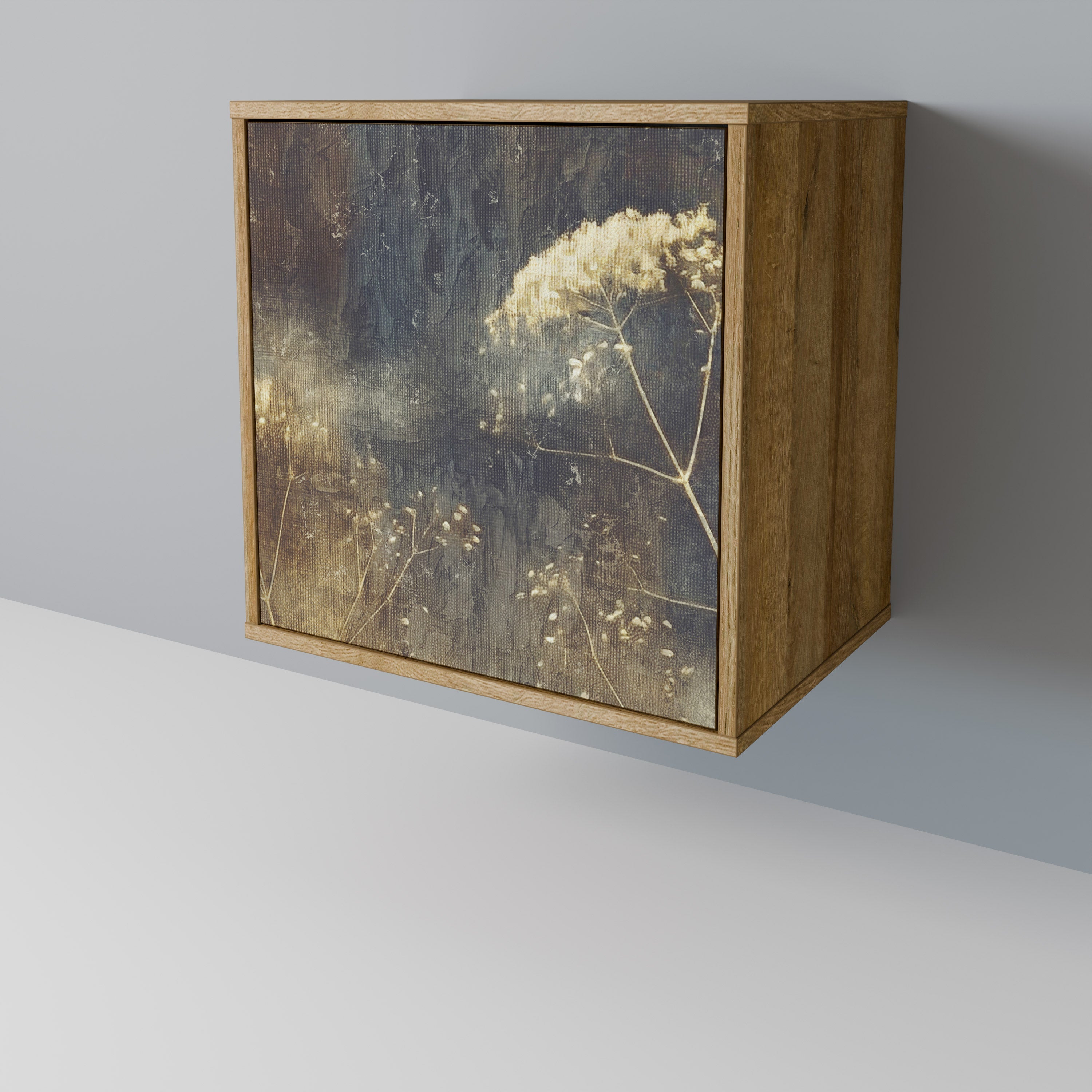 GENTLE POWER Aparador de 1 Porta em Efeito Carvalho