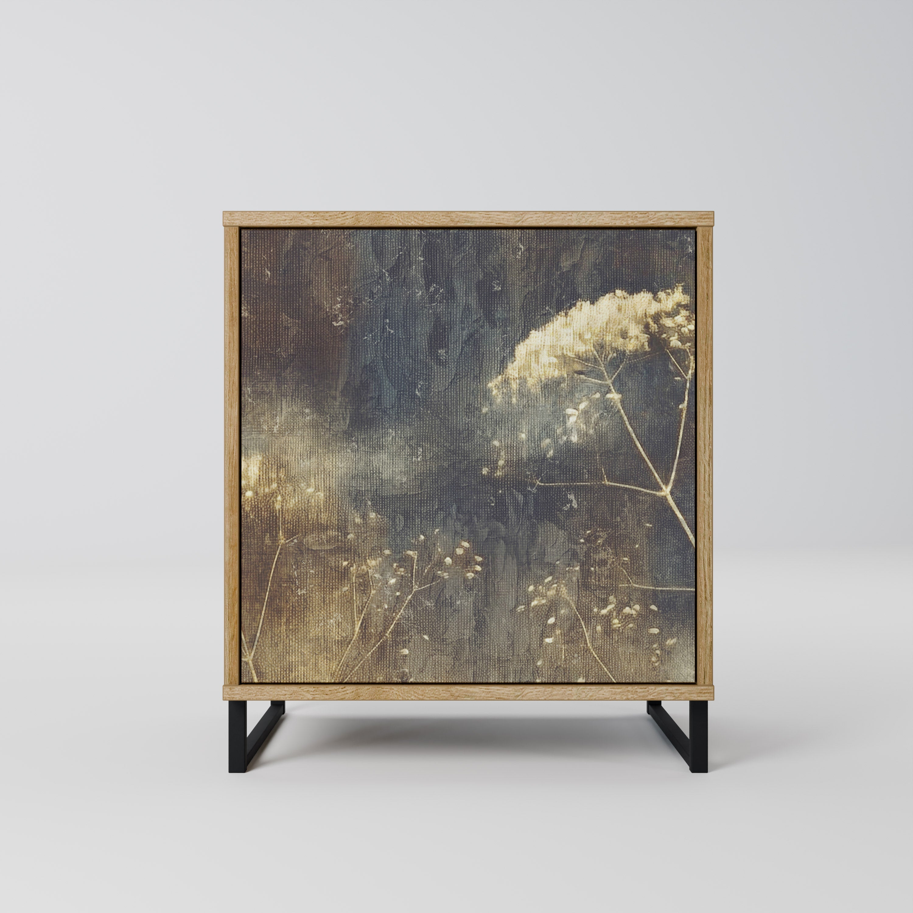 GENTLE POWER Aparador de 1 Porta em Efeito Carvalho