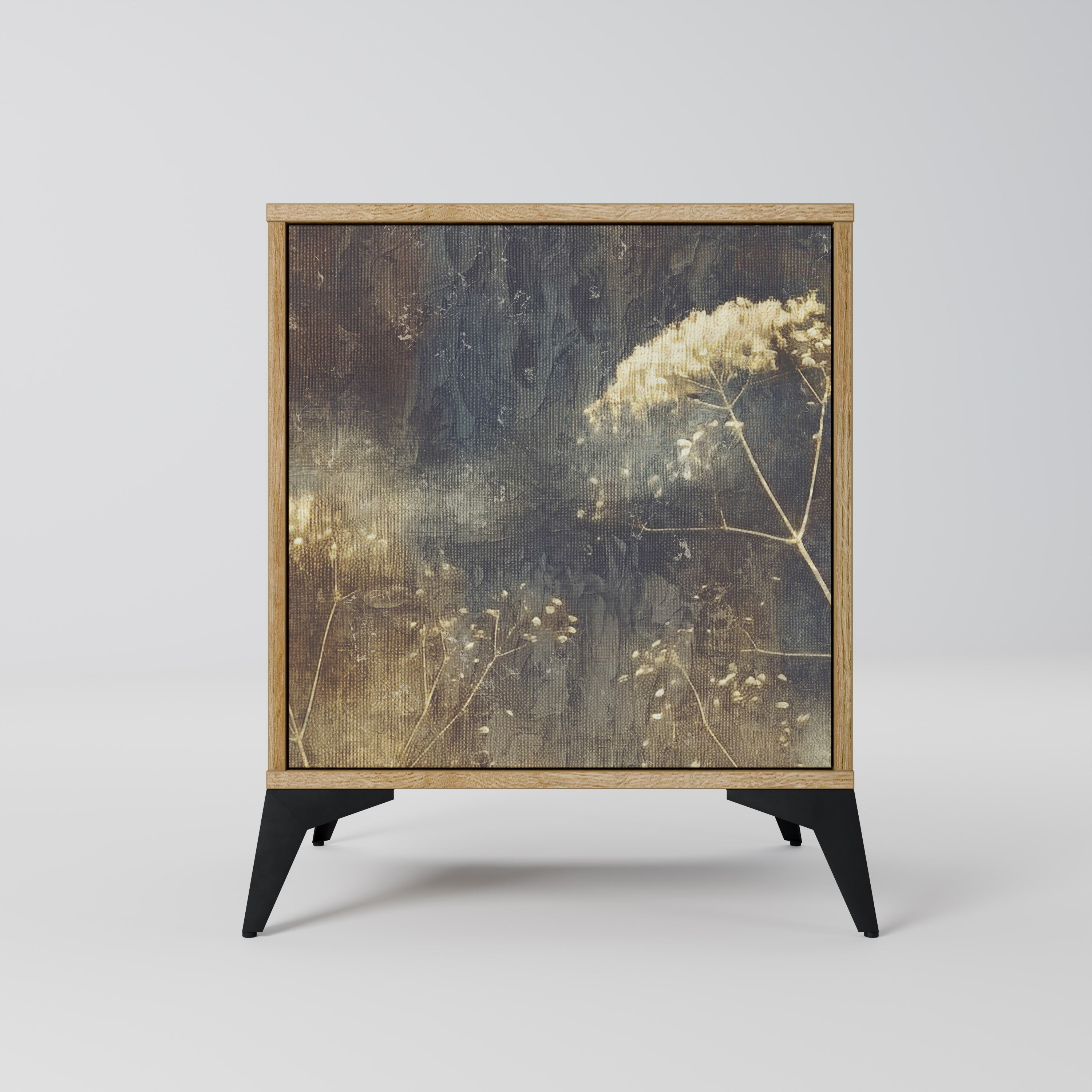 GENTLE POWER Aparador de 1 Porta em Efeito Carvalho