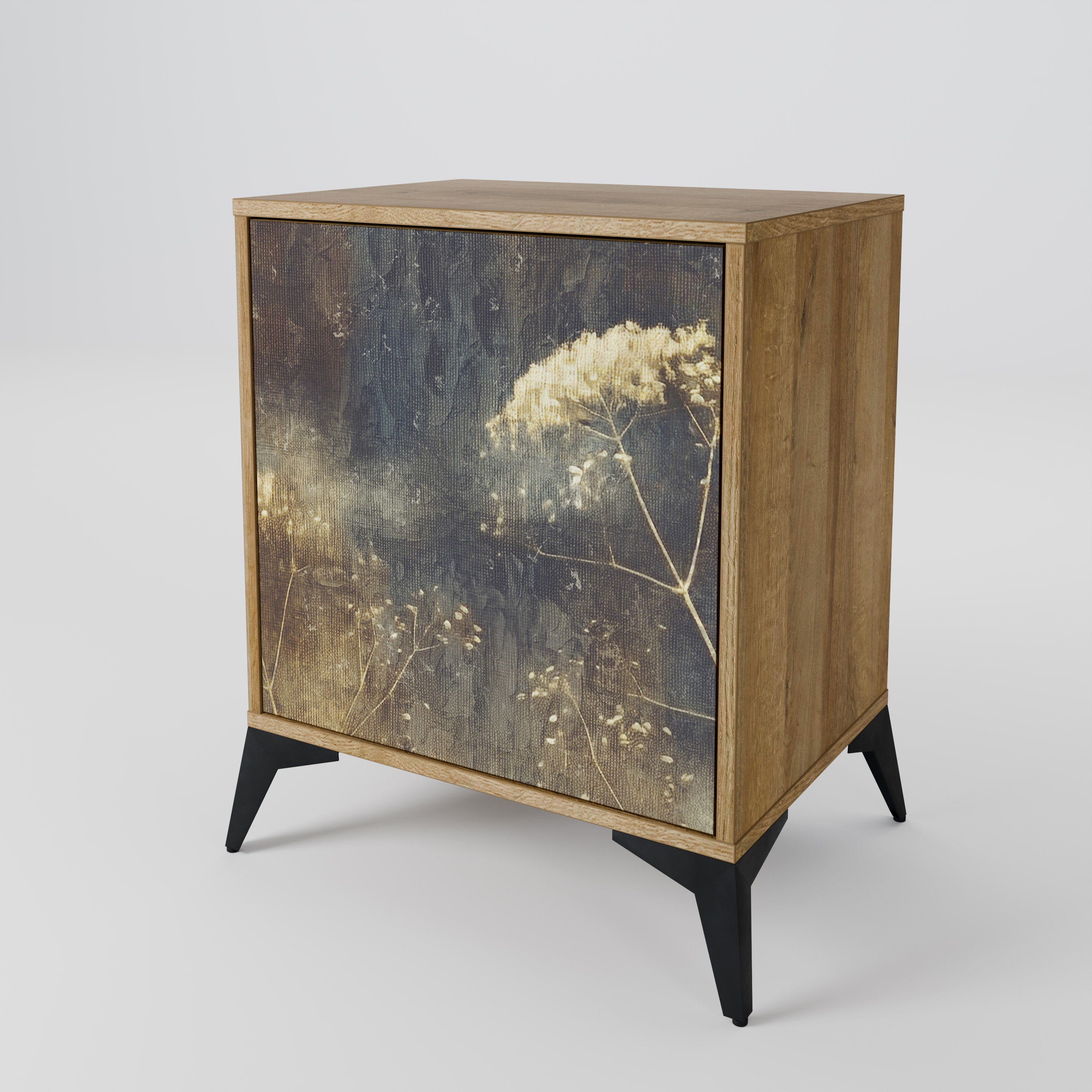 GENTLE POWER Aparador de 1 Porta em Efeito Carvalho