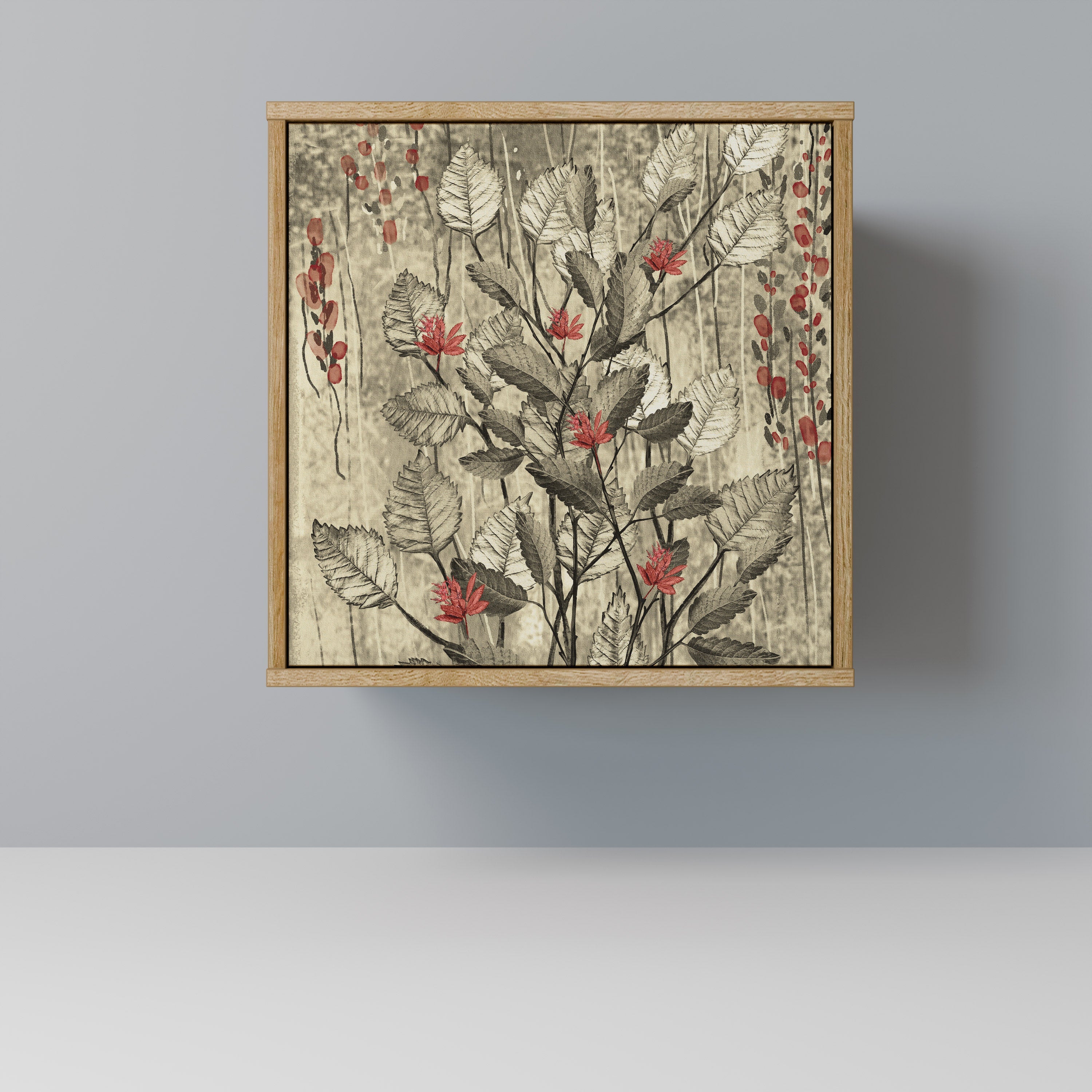 HERBAL GRACE Aparador de 1 Porta em Efeito Carvalho