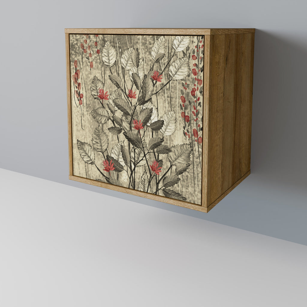 HERBAL GRACE Aparador de 1 Porta em Efeito Carvalho