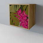 TROPICAL BEAUTY Aparador de 1 Porta em Efeito Carvalho