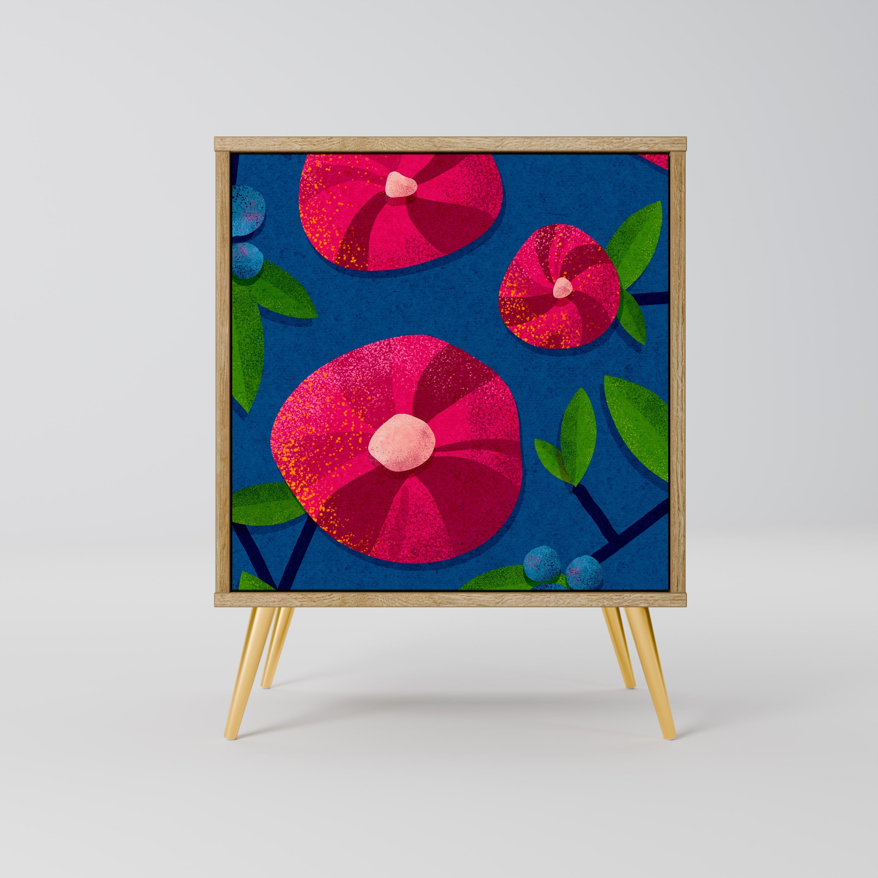 SPRING THOUGHTS Aparador de 1 Porta em Efeito Carvalho