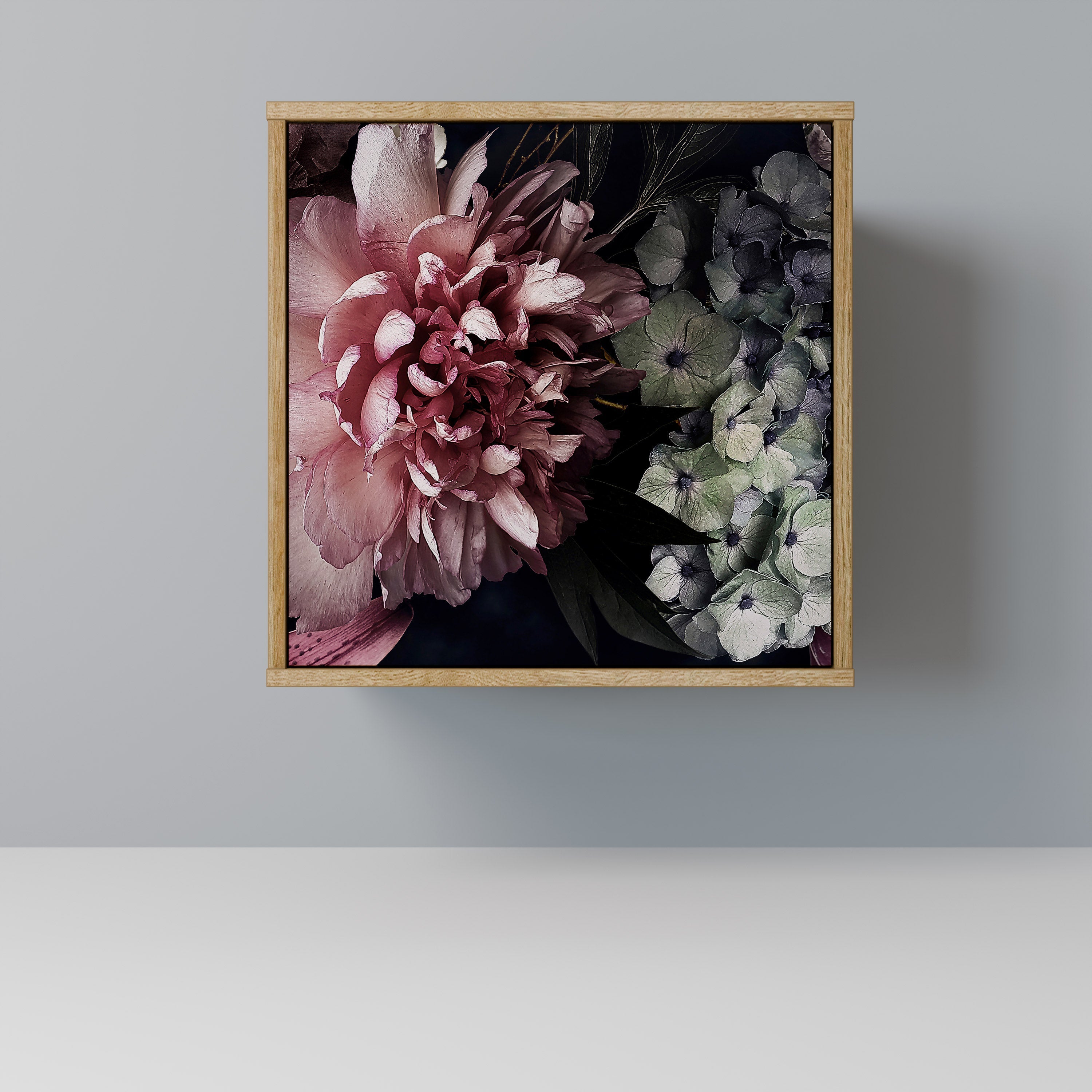 PURE BLOSSOM Aparador de 1 Porta em Efeito Carvalho