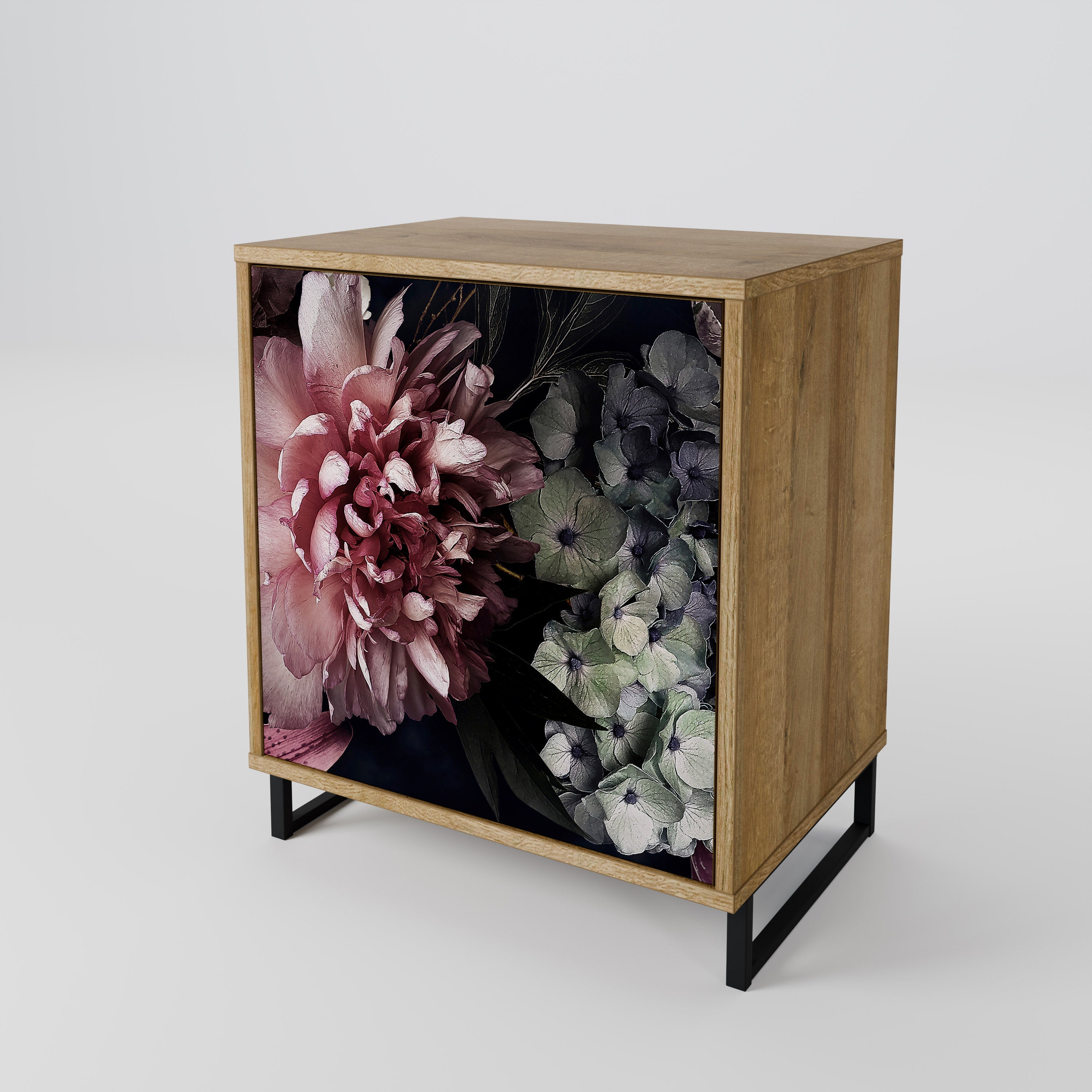 PURE BLOSSOM 1-Door Sideboard in Oak Effect