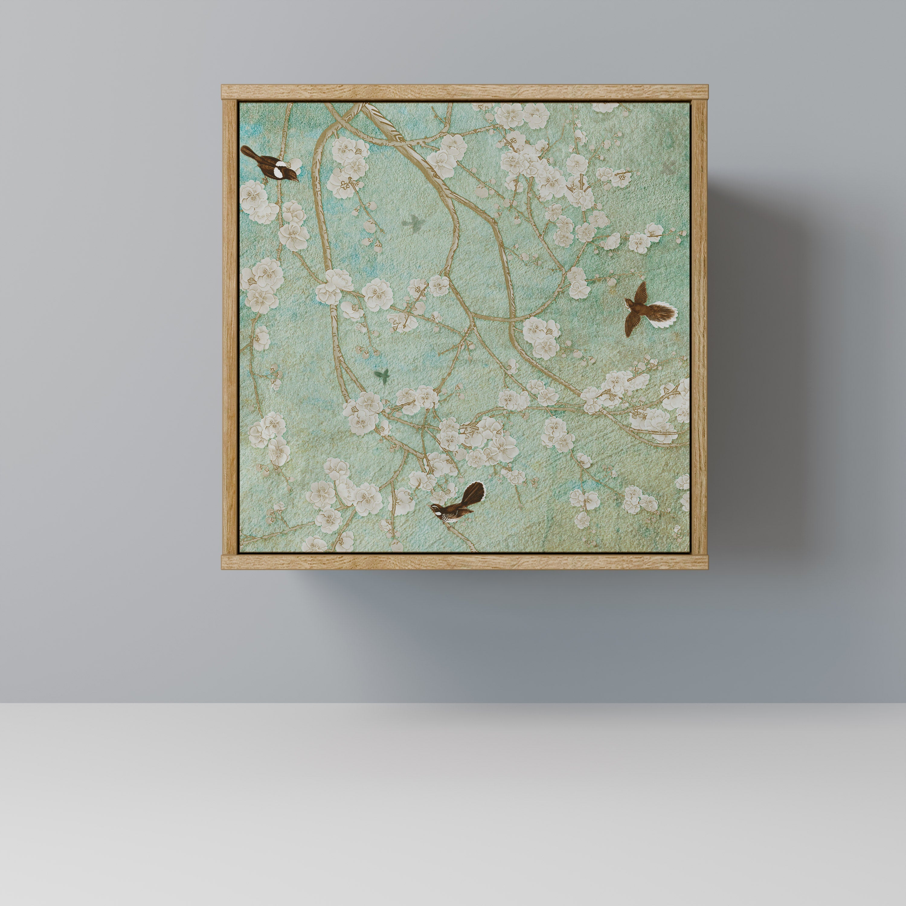 BLOOMING CHARM Aparador de 1 Porta em Efeito Carvalho