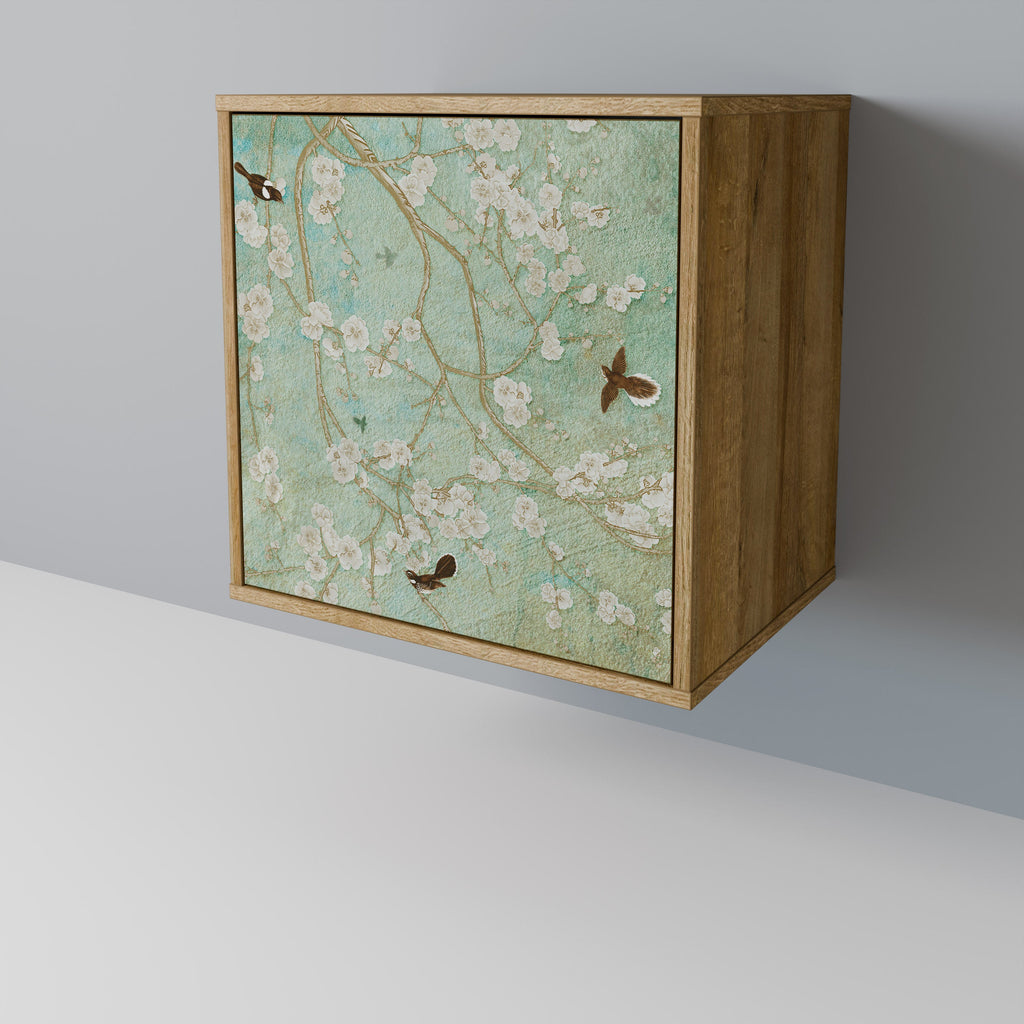 BLOOMING CHARM Aparador de 1 Porta em Efeito Carvalho