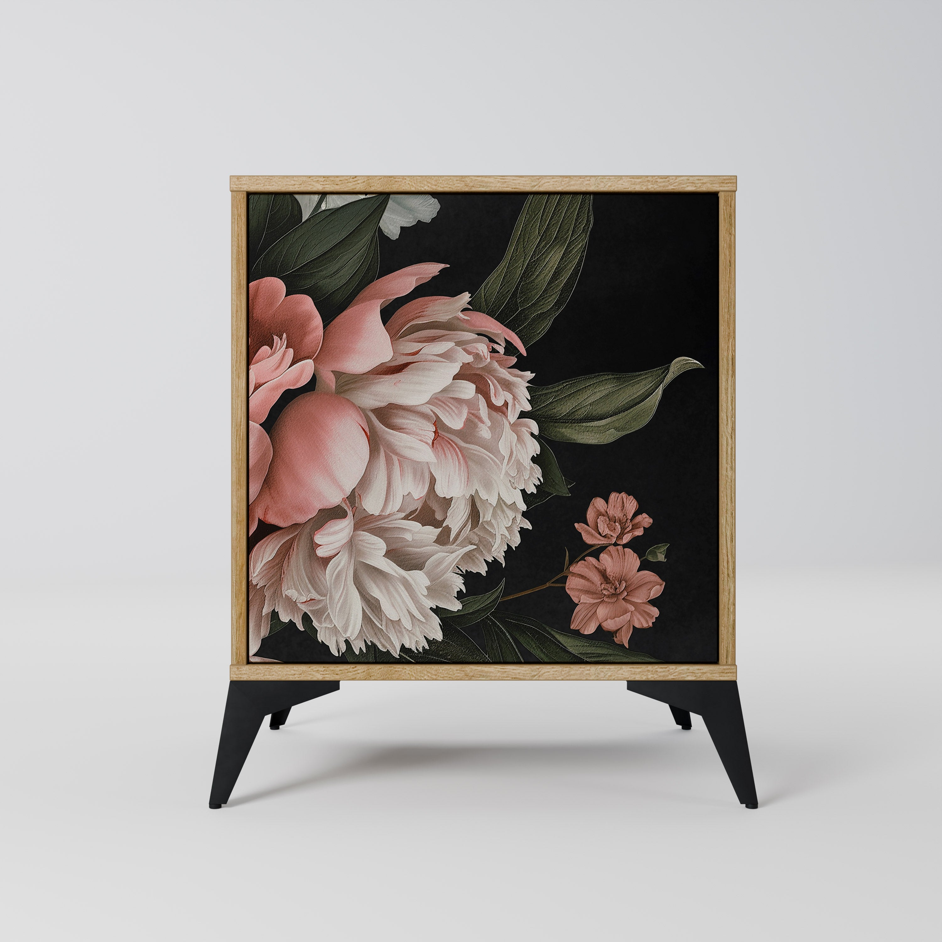 LUSH ELEGANCE Aparador de 1 Porta em Efeito Carvalho