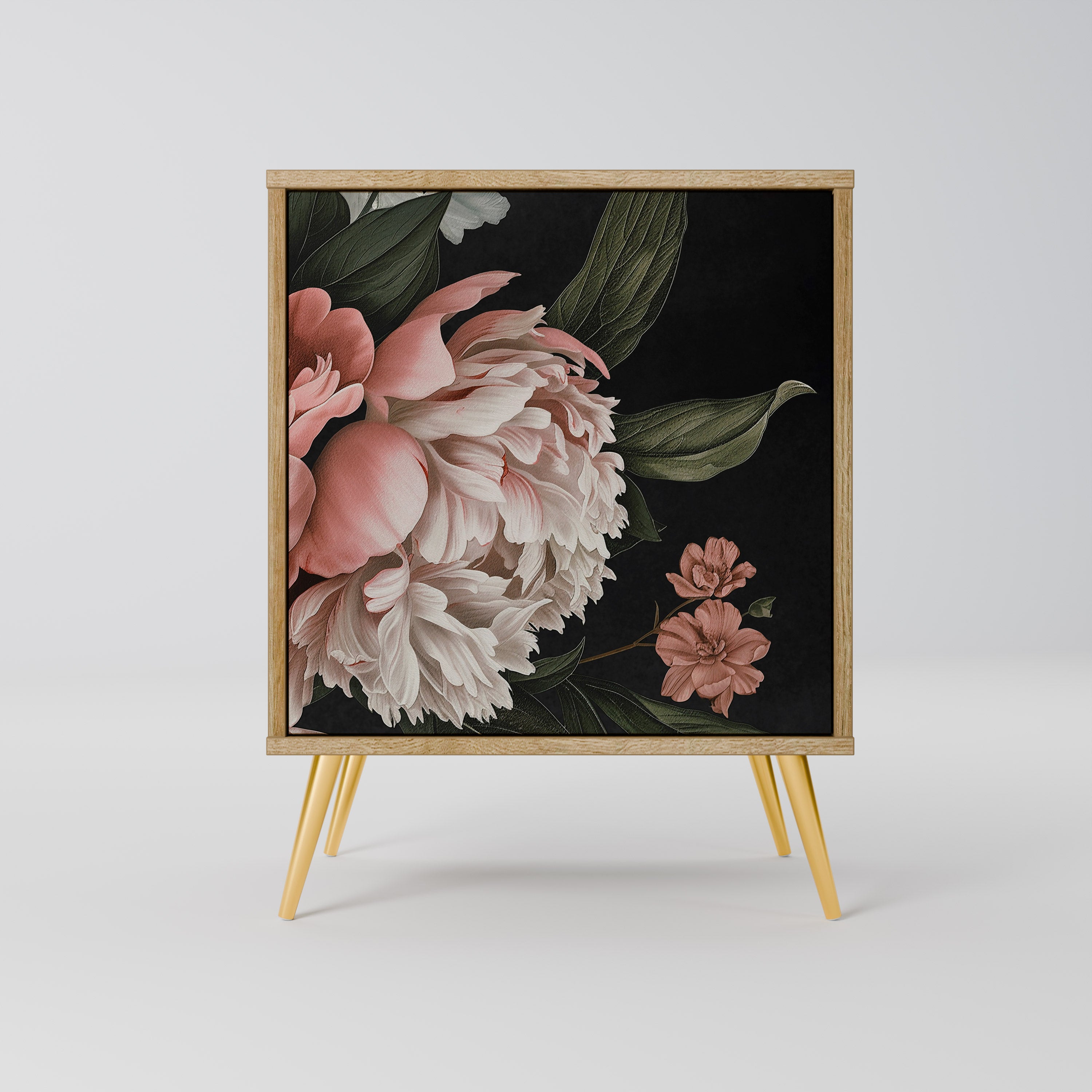 LUSH ELEGANCE Aparador de 1 Porta em Efeito Carvalho