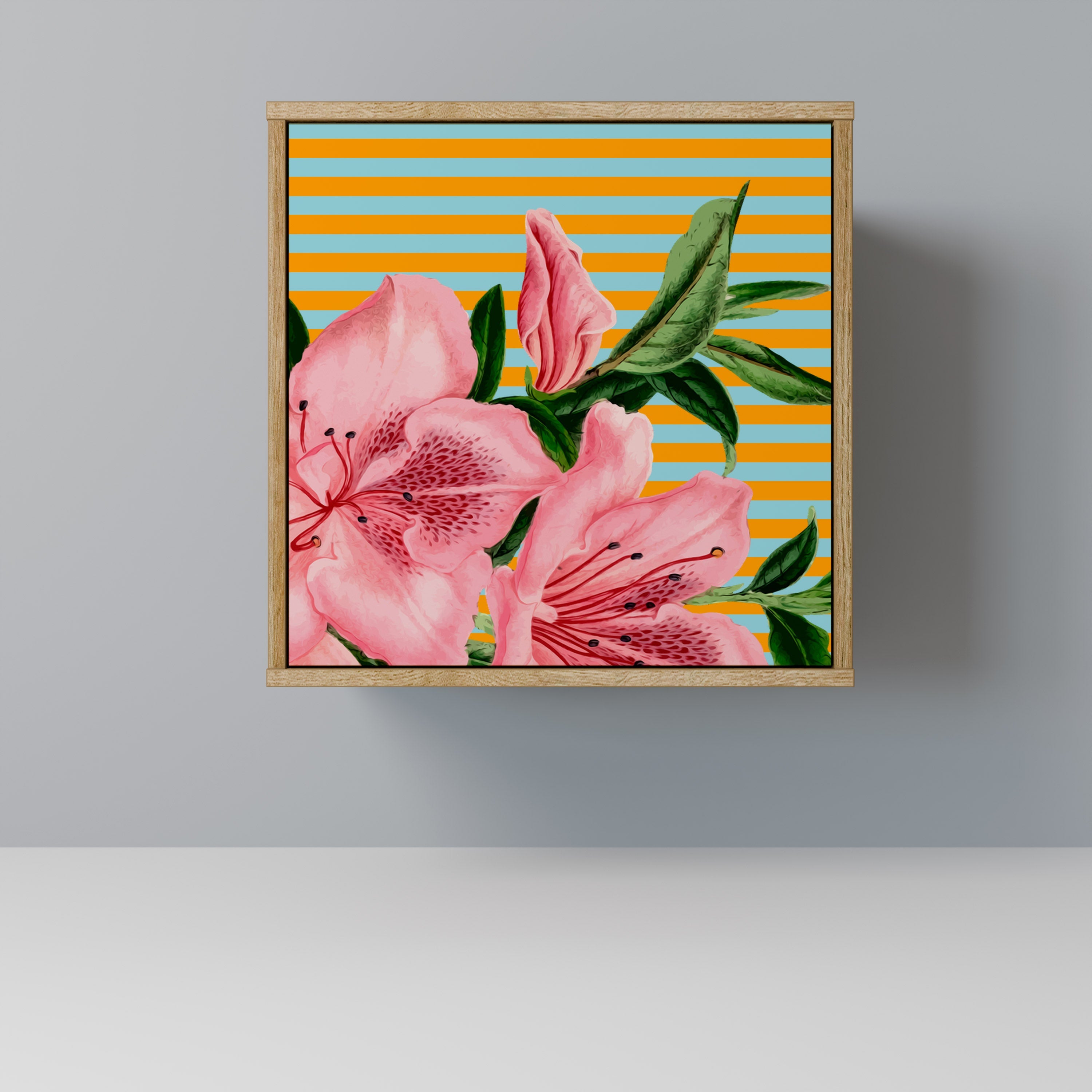 FRAGILE BEAUTY Aparador de 1 Porta em Efeito Carvalho