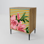 FRAGILE BEAUTY Aparador de 1 Porta em Efeito Carvalho