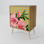 FRAGILE BEAUTY Aparador de 1 Porta em Efeito Carvalho