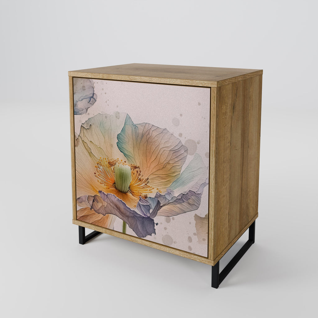 SOFTEN POPPY Aparador de 1 Porta em Efeito Carvalho