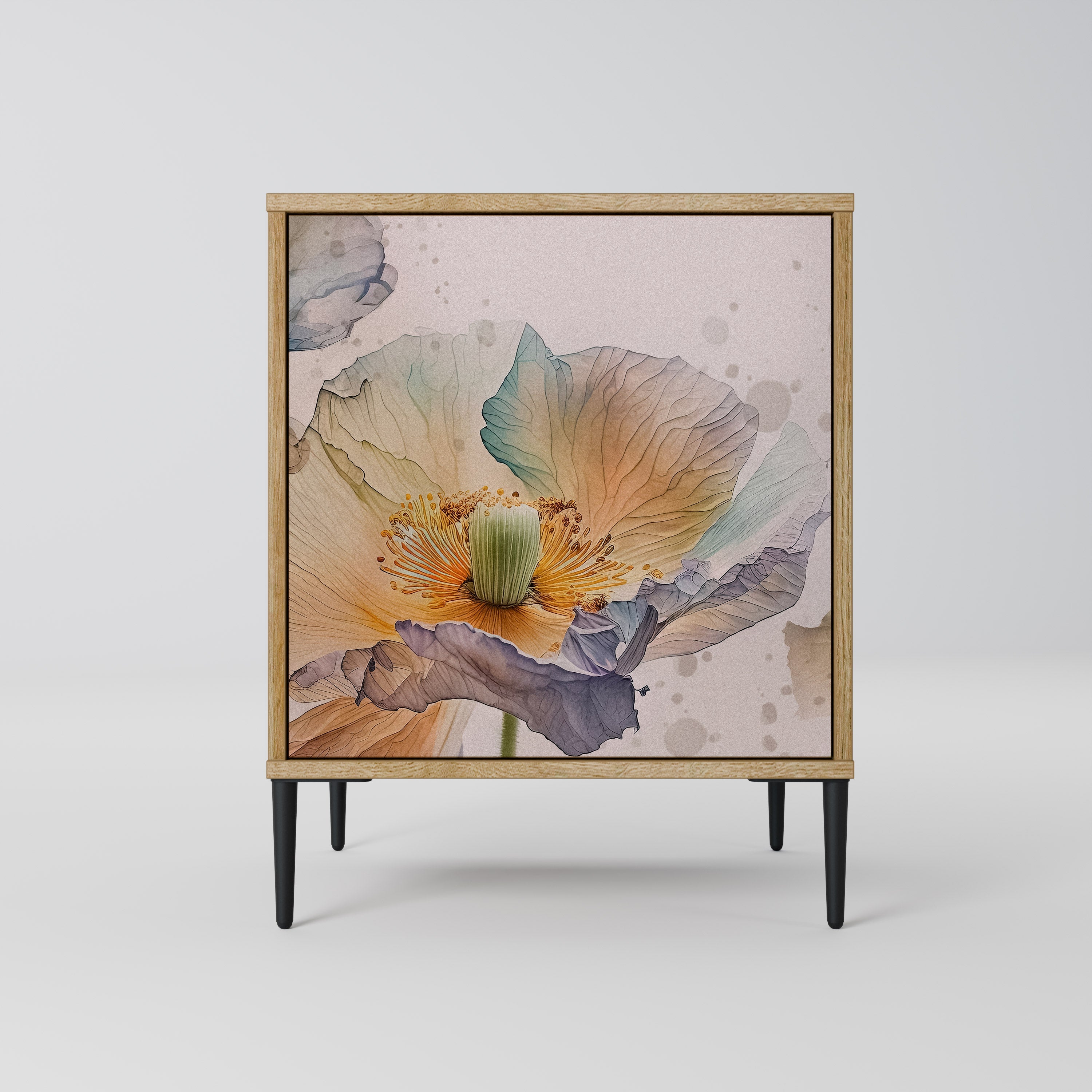 SOFTEN POPPY Aparador de 1 Porta em Efeito Carvalho