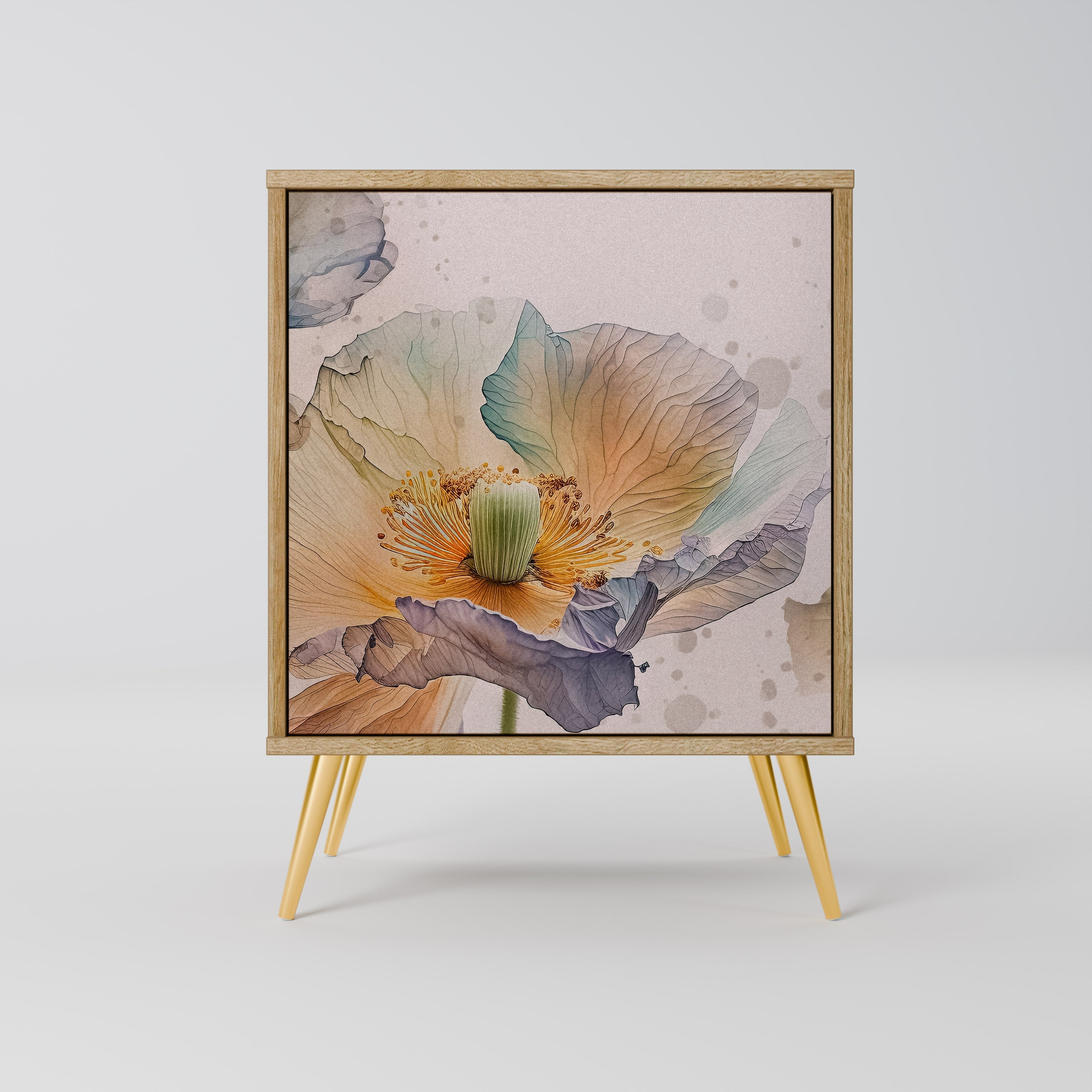 SOFTEN POPPY Aparador de 1 Porta em Efeito Carvalho