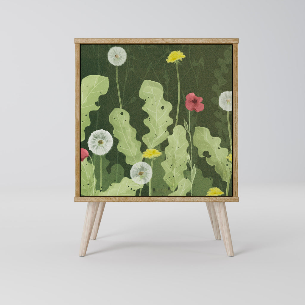 DANDELION AMUSE Aparador de 1 Porta em Efeito Carvalho