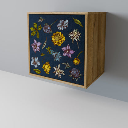 FLOWERS ON NAVY BLUE Aparador de 1 Porta