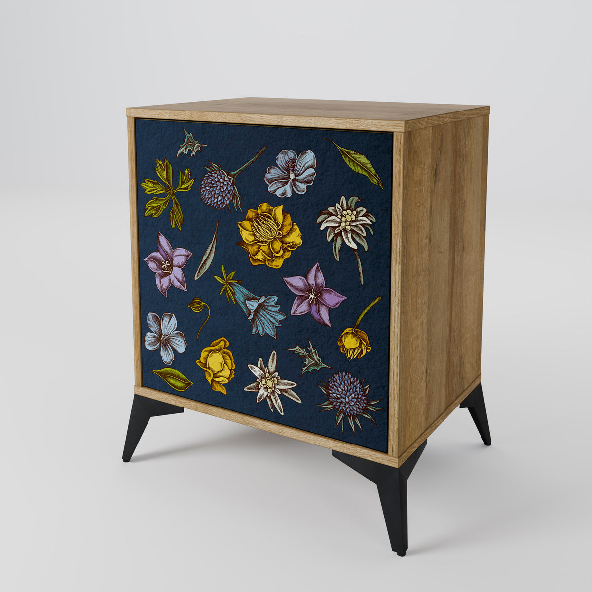 FLOWERS ON NAVY BLUE Aparador de 1 Porta
