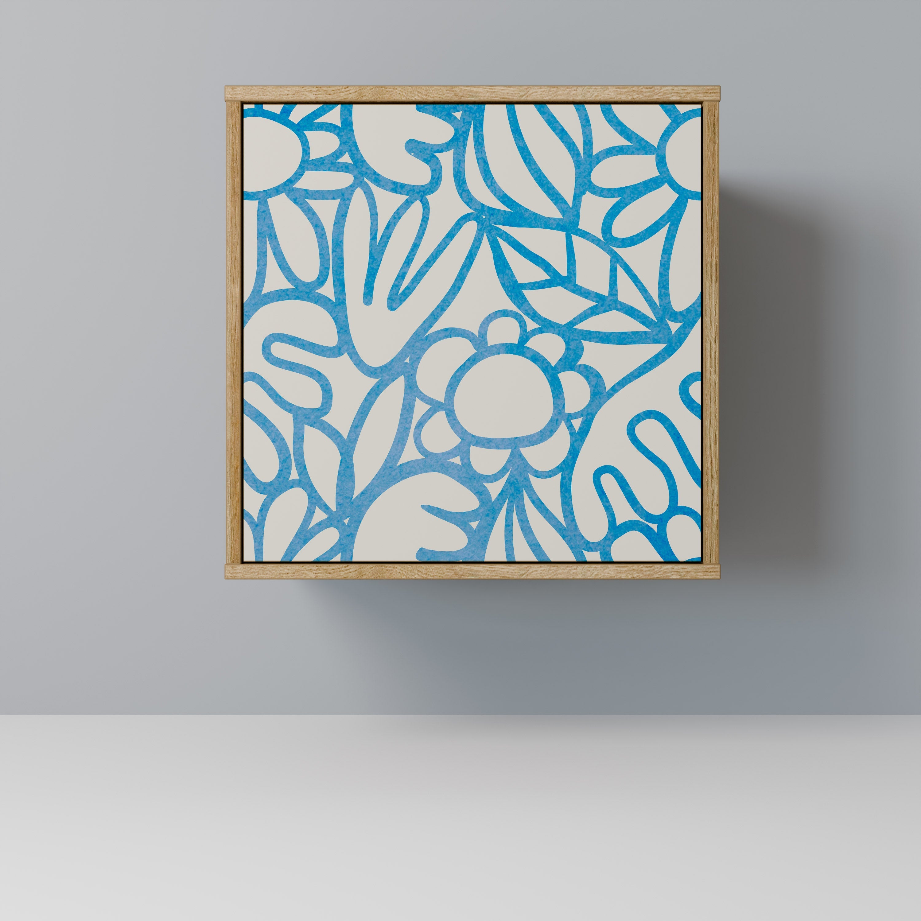 BLOOMY MORNING Aparador de 1 Porta em Efeito Carvalho