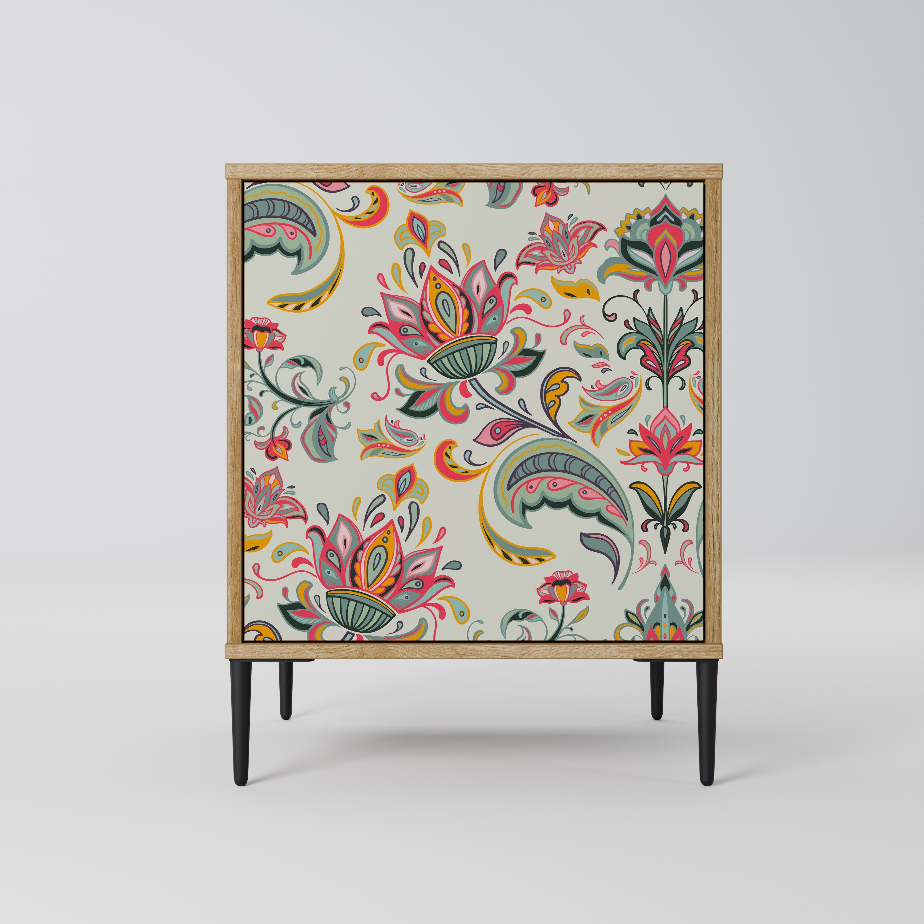 ORGANIC FOLKLORE Aparador de 1 Porta em Efeito Carvalho