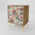 ORGANIC FOLKLORE Aparador de 1 Porta em Efeito Carvalho