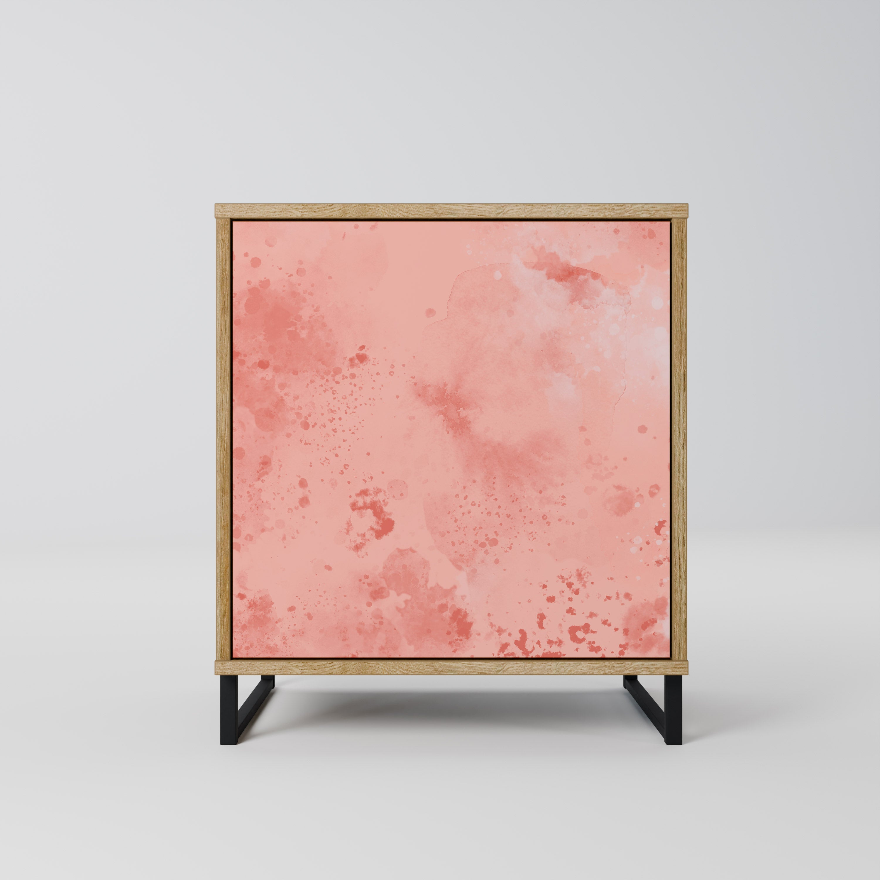 CRANE DANCE Aparador de 1 Porta em Efeito Carvalho