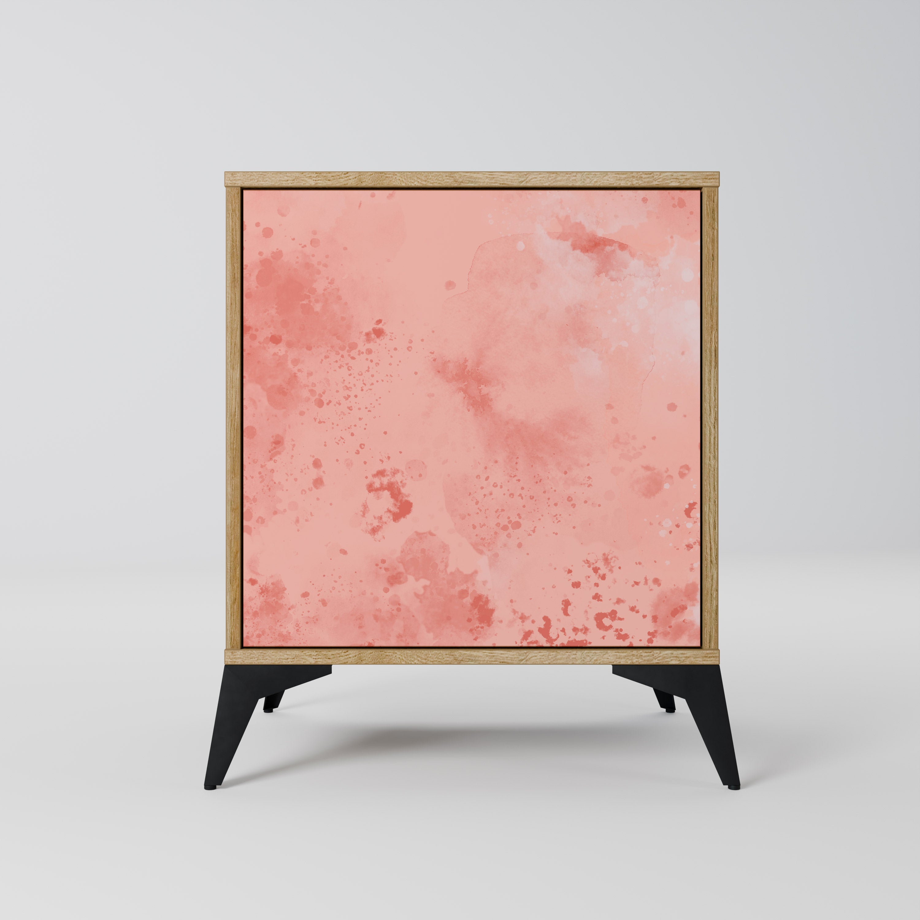 CRANE DANCE Aparador de 1 Porta em Efeito Carvalho