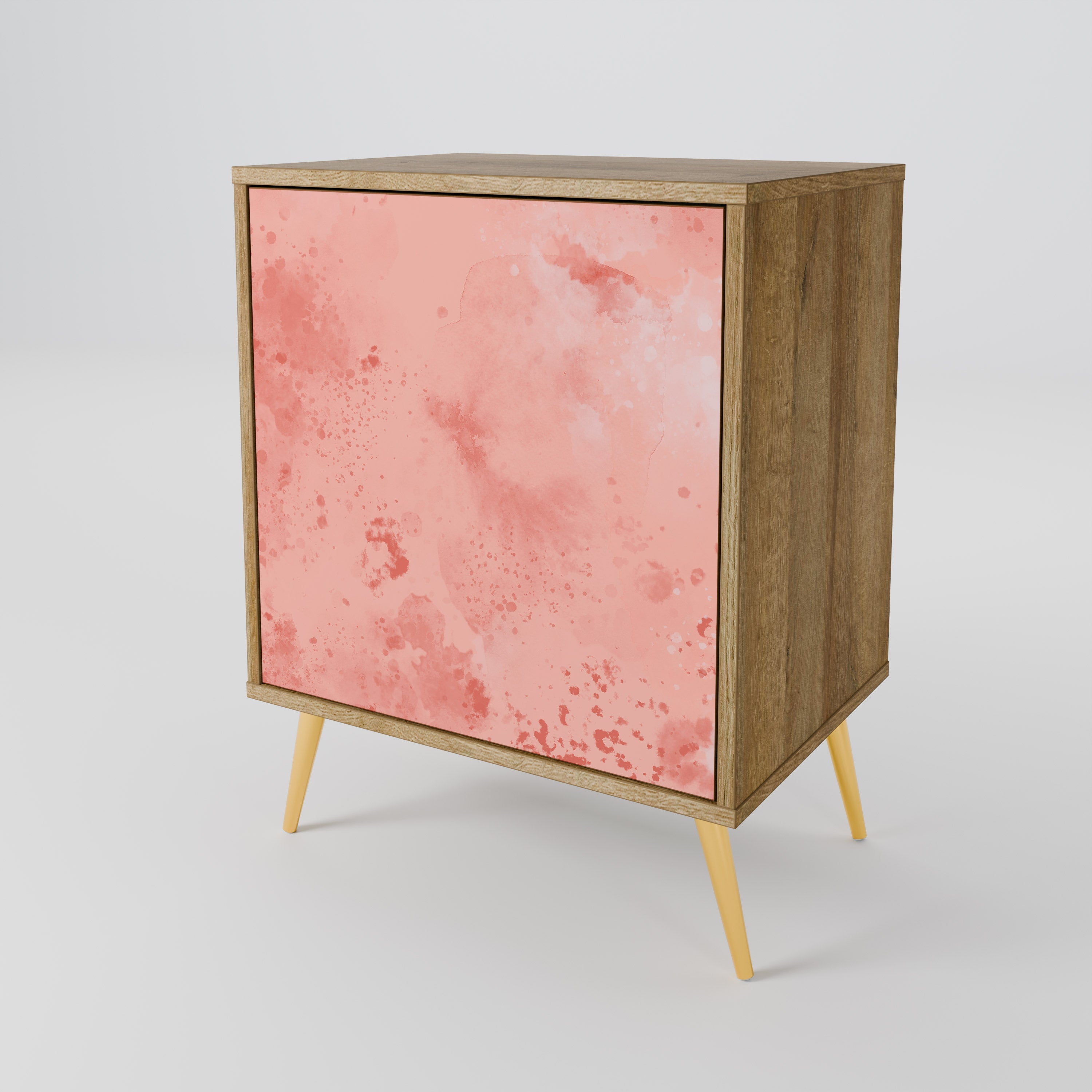 CRANE DANCE Aparador de 1 Porta em Efeito Carvalho