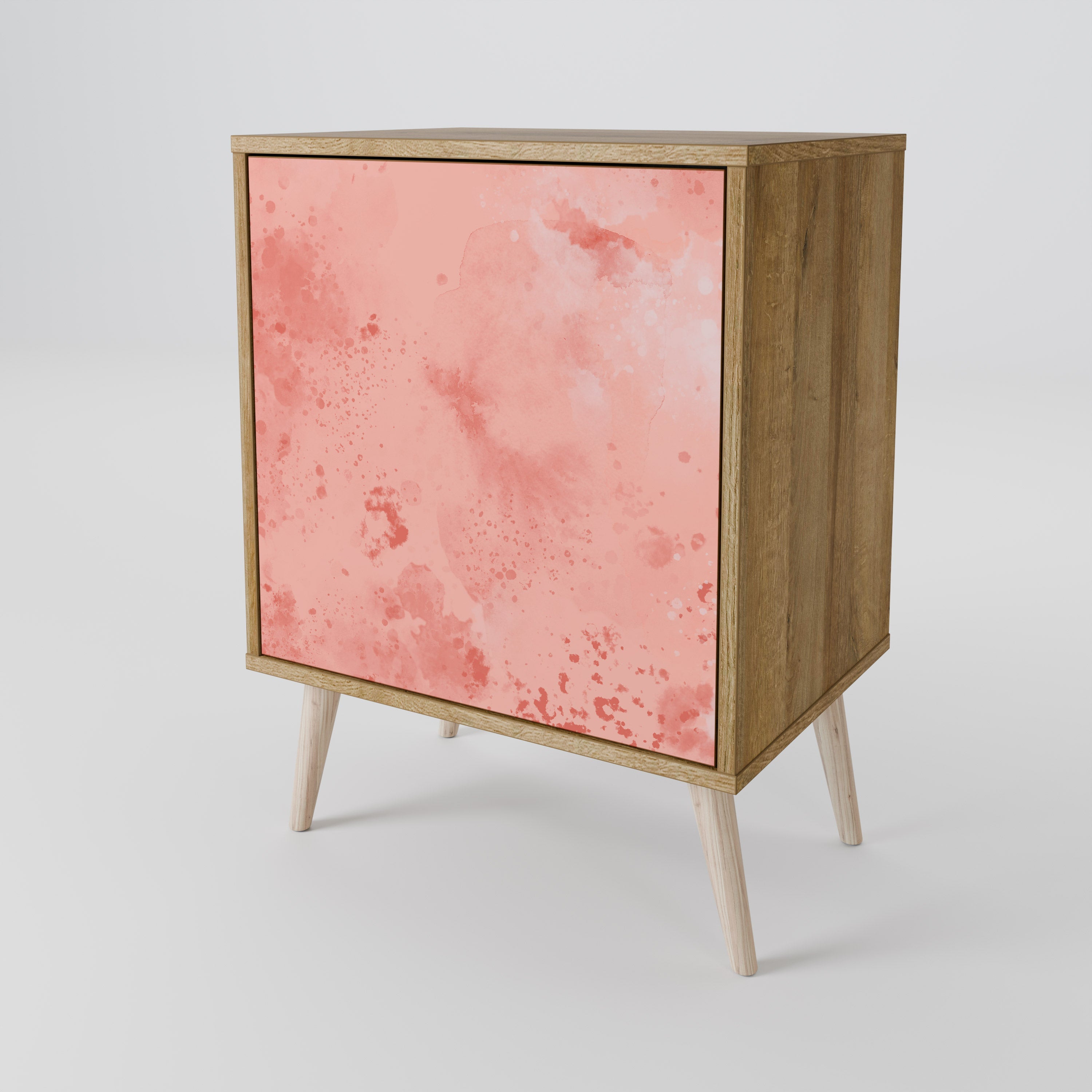 CRANE DANCE Aparador de 1 Porta em Efeito Carvalho