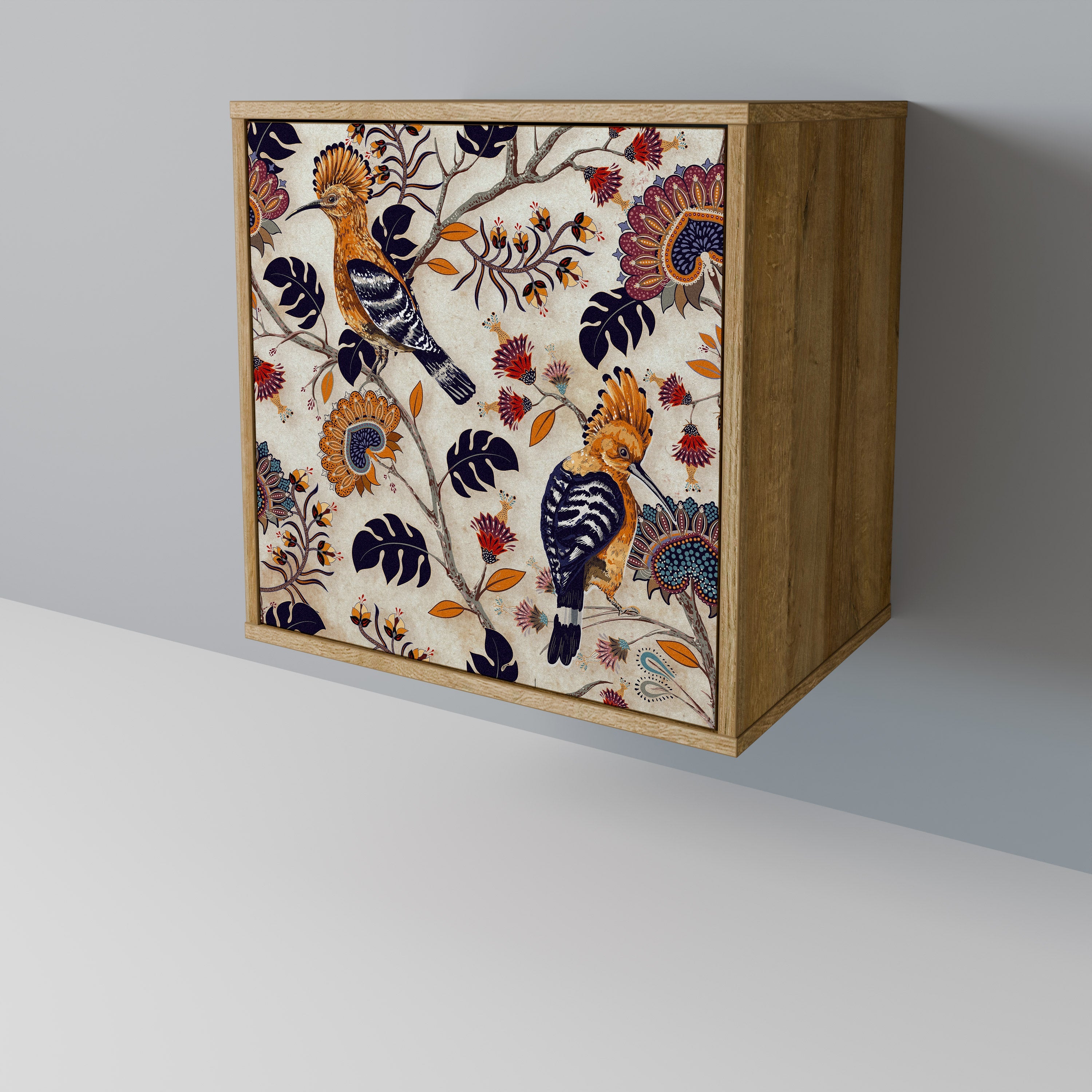 EMINENT HOOPOE Aparador de 1 Porta em Efeito Carvalho