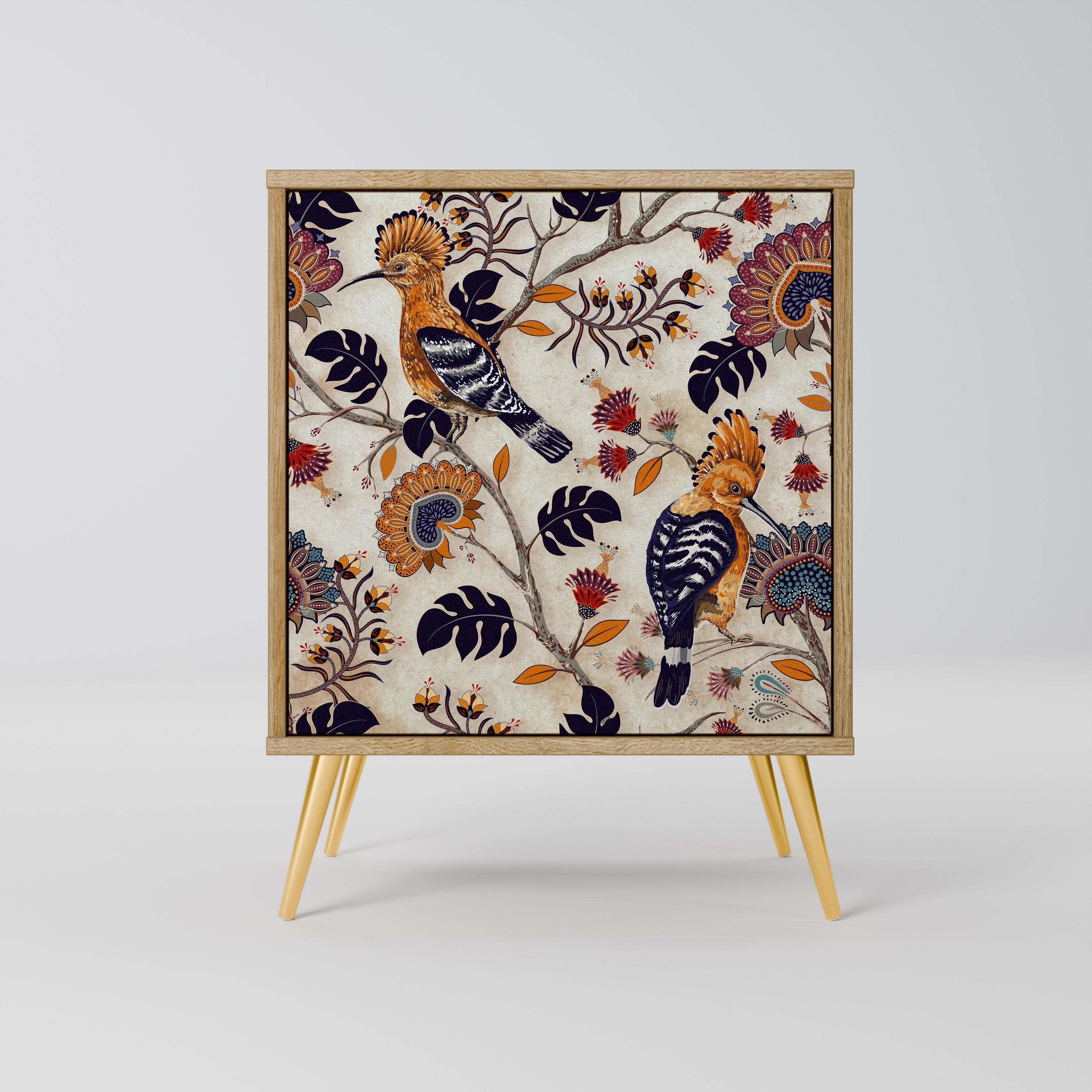 EMINENT HOOPOE Aparador de 1 Porta em Efeito Carvalho