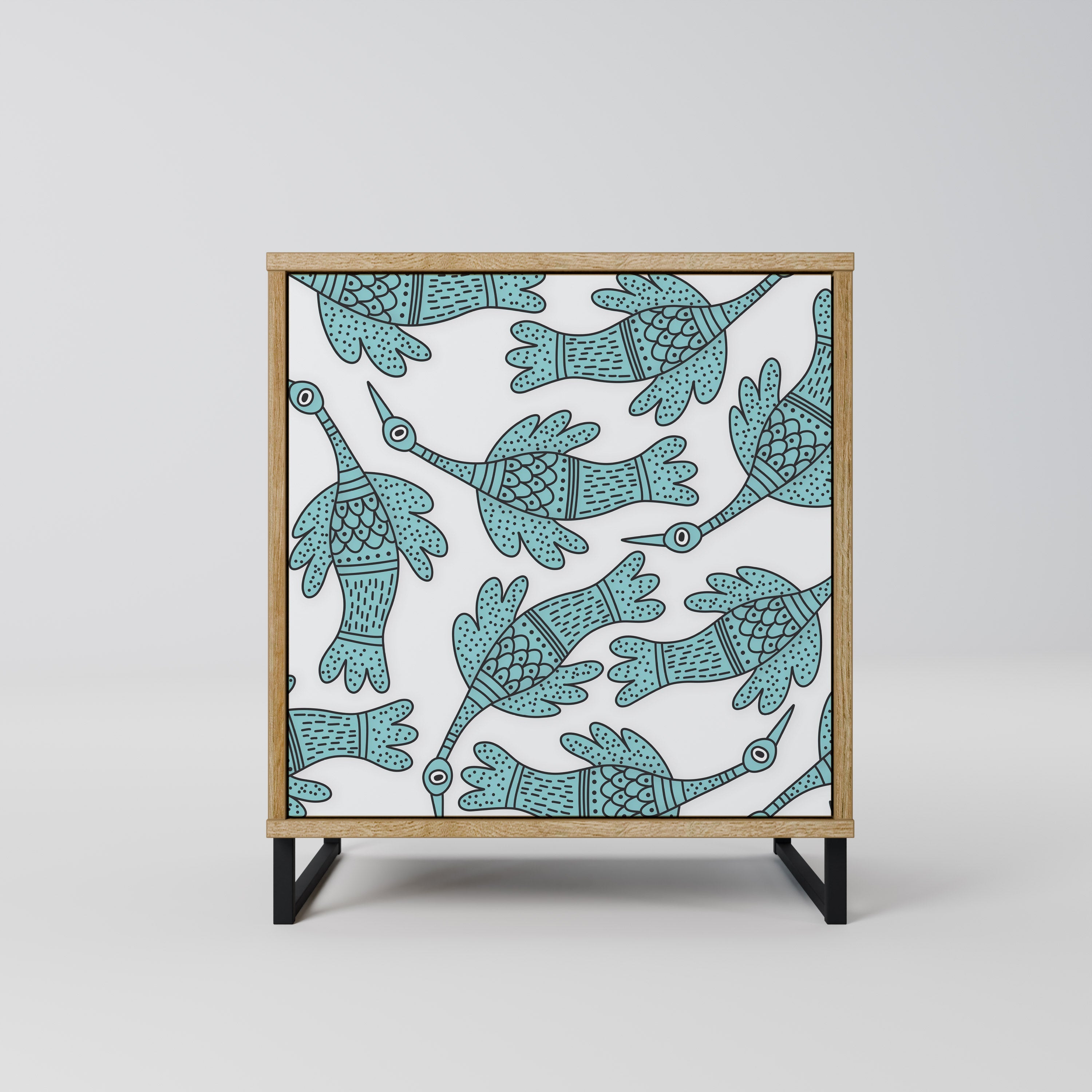 WATERSPOUT SONGIBIRD Aparador de 1 Porta em Efeito Carvalho