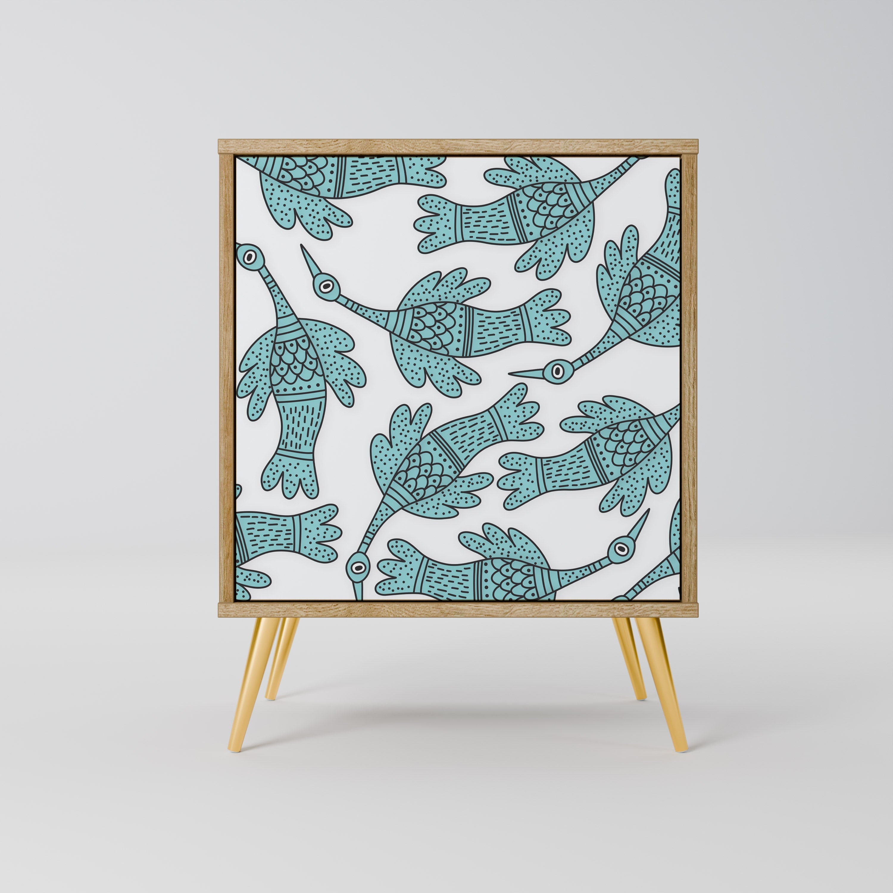 WATERSPOUT SONGIBIRD Aparador de 1 Porta em Efeito Carvalho