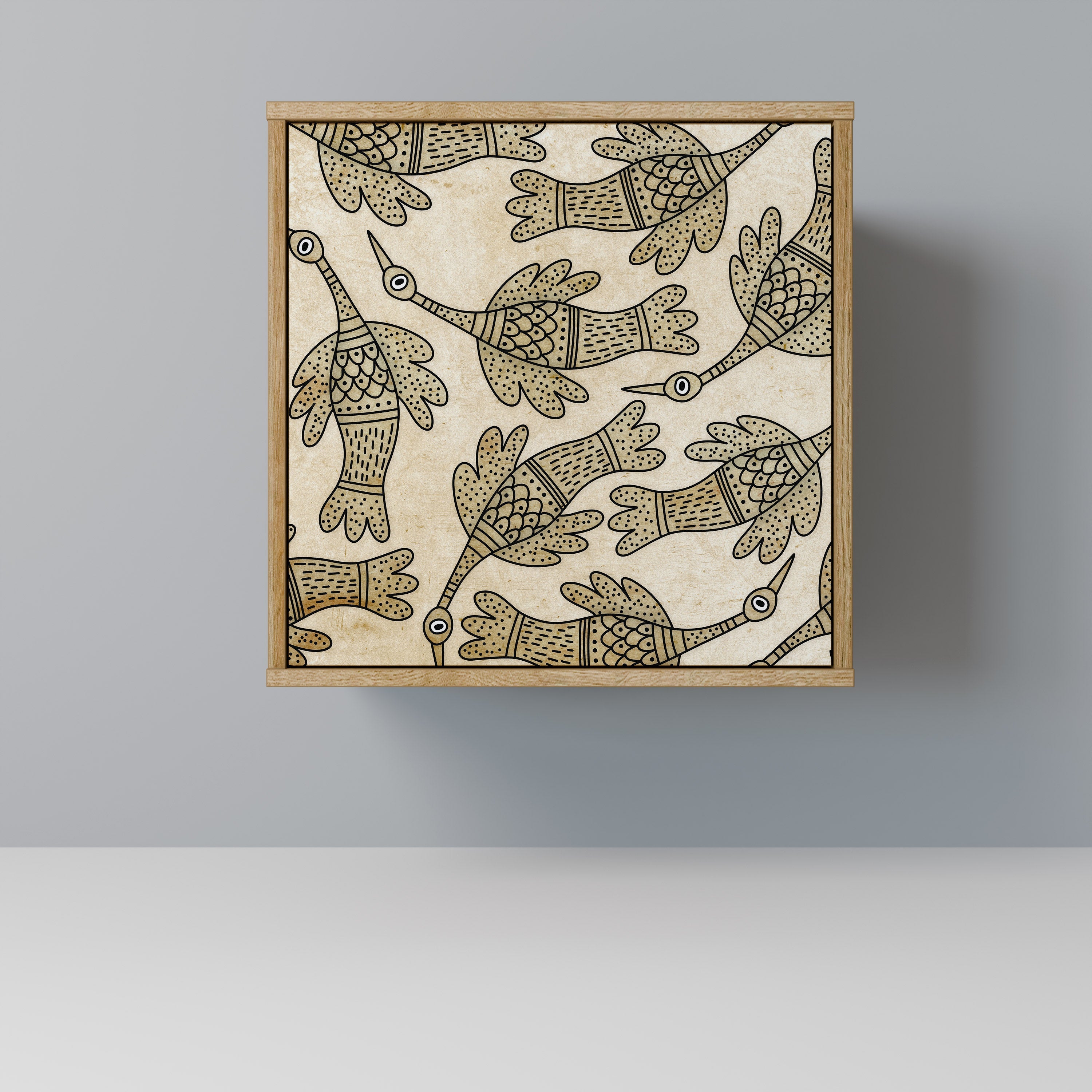 ALMONDINE SONGBIRD Aparador de 1 Porta em Efeito Carvalho