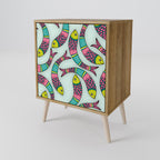 INDIAN FISH Aparador de 1 Porta em Efeito Carvalho