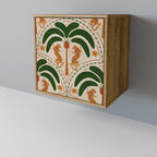 DANCING PREDATORS Aparador de 1 Porta em Efeito Carvalho