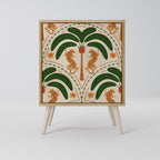 DANCING PREDATORS Aparador de 1 Porta em Efeito Carvalho