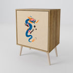 MYTHOLOGICAL CREATURES Aparador de 1 Porta em Efeito Carvalho