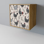 HAPPY HENS Aparador de 1 Porta em Efeito Carvalho